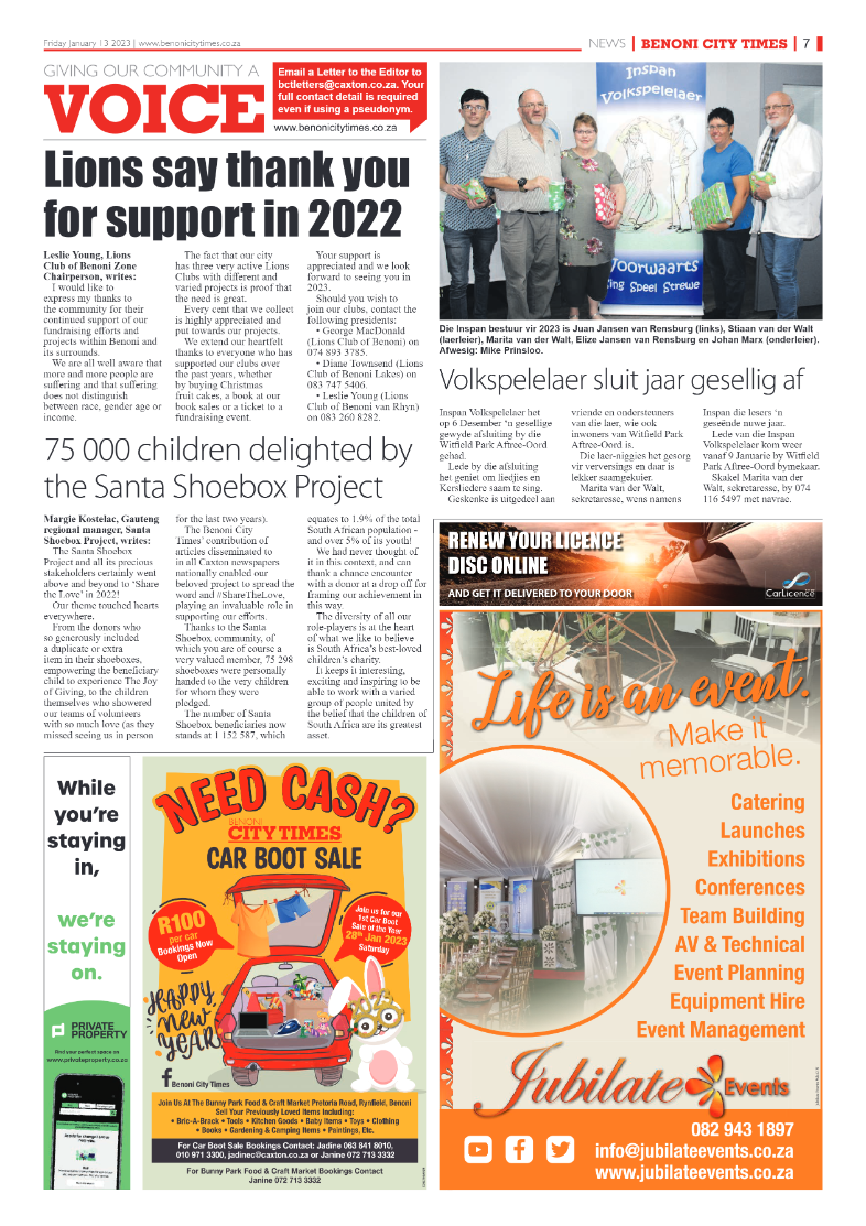 Benoni City Times 13 January 2023 page 7