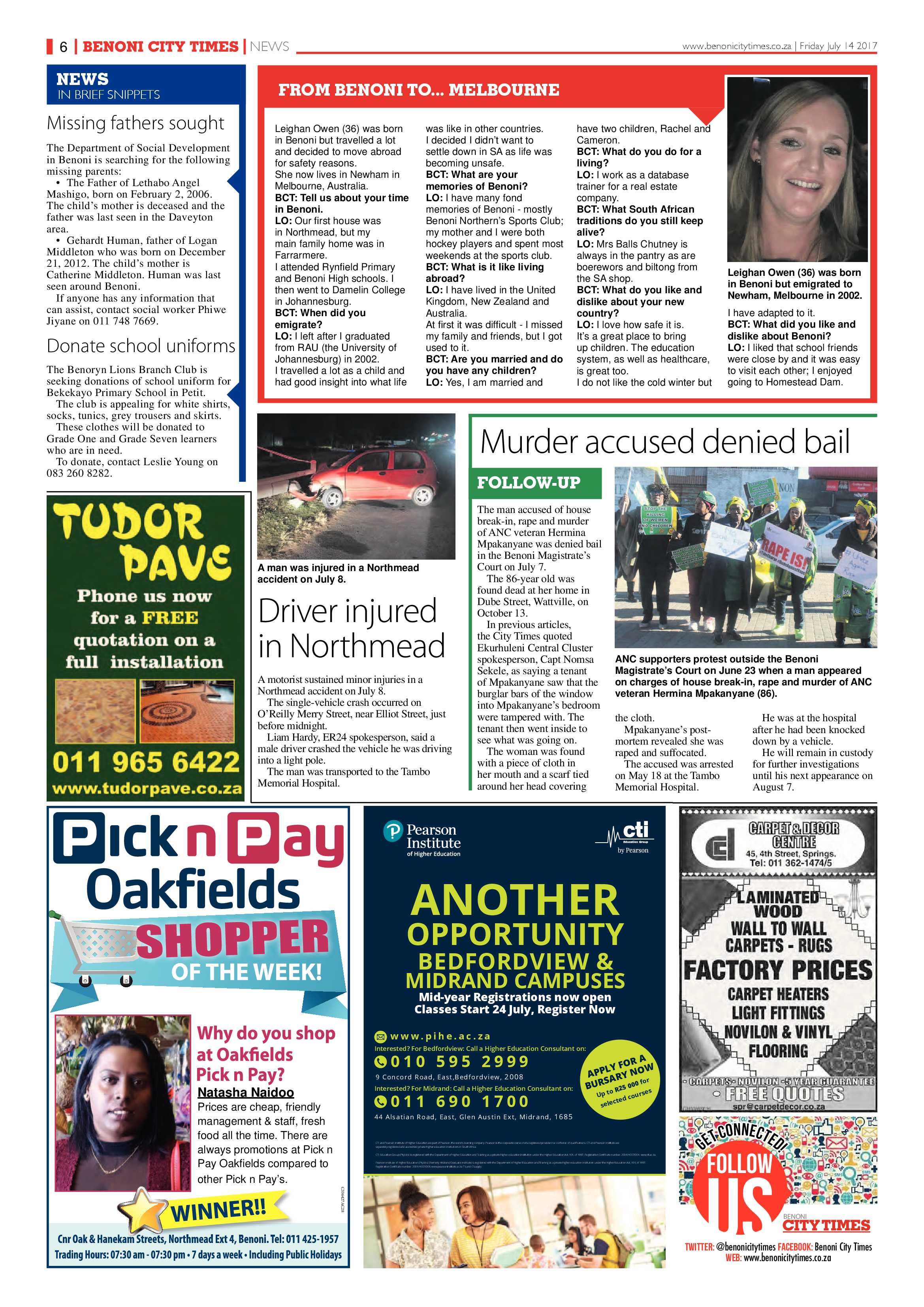 Benoni City Times 13 July 2017 page 6