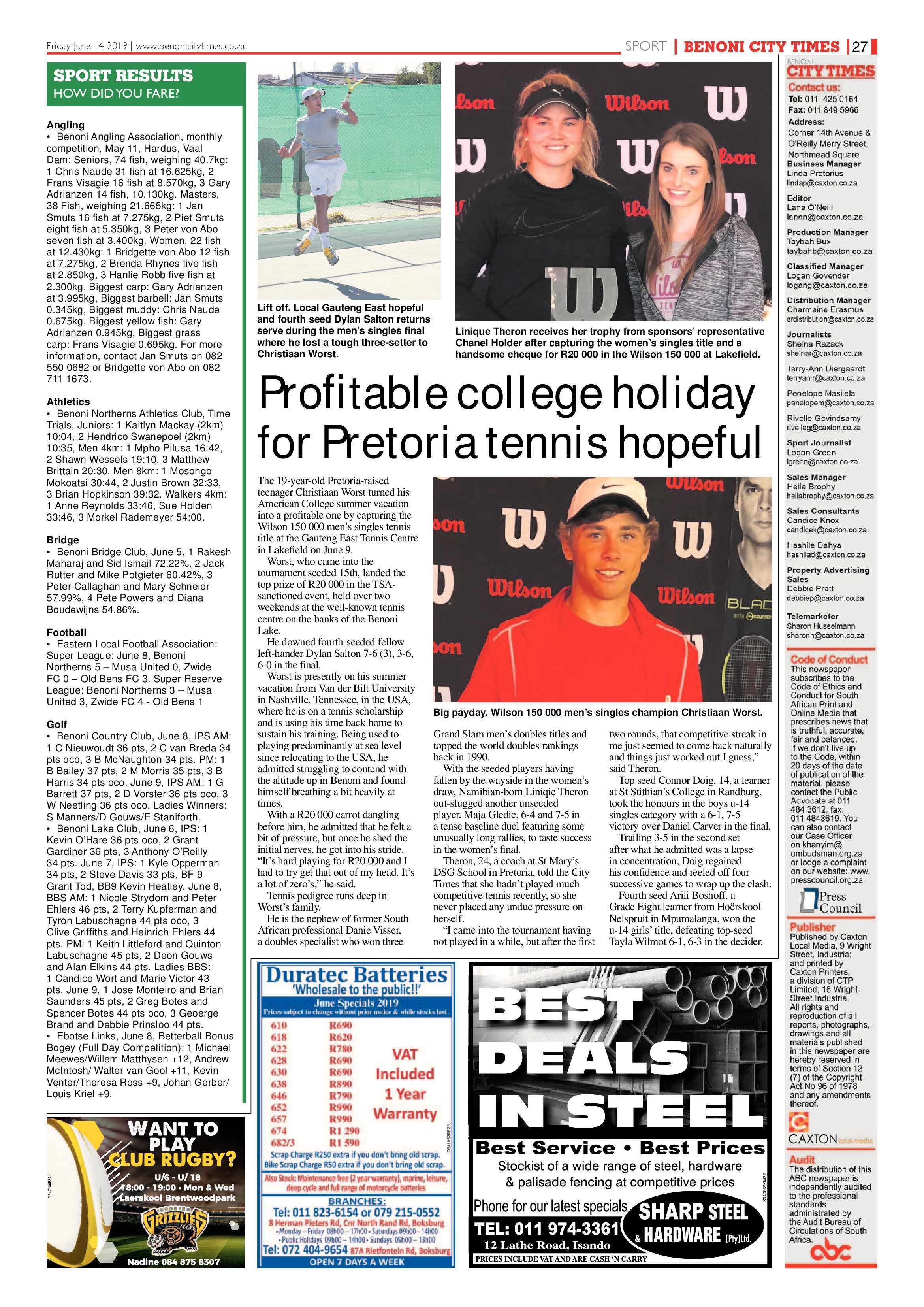 Benoni City Times 13 June 2019 page 27