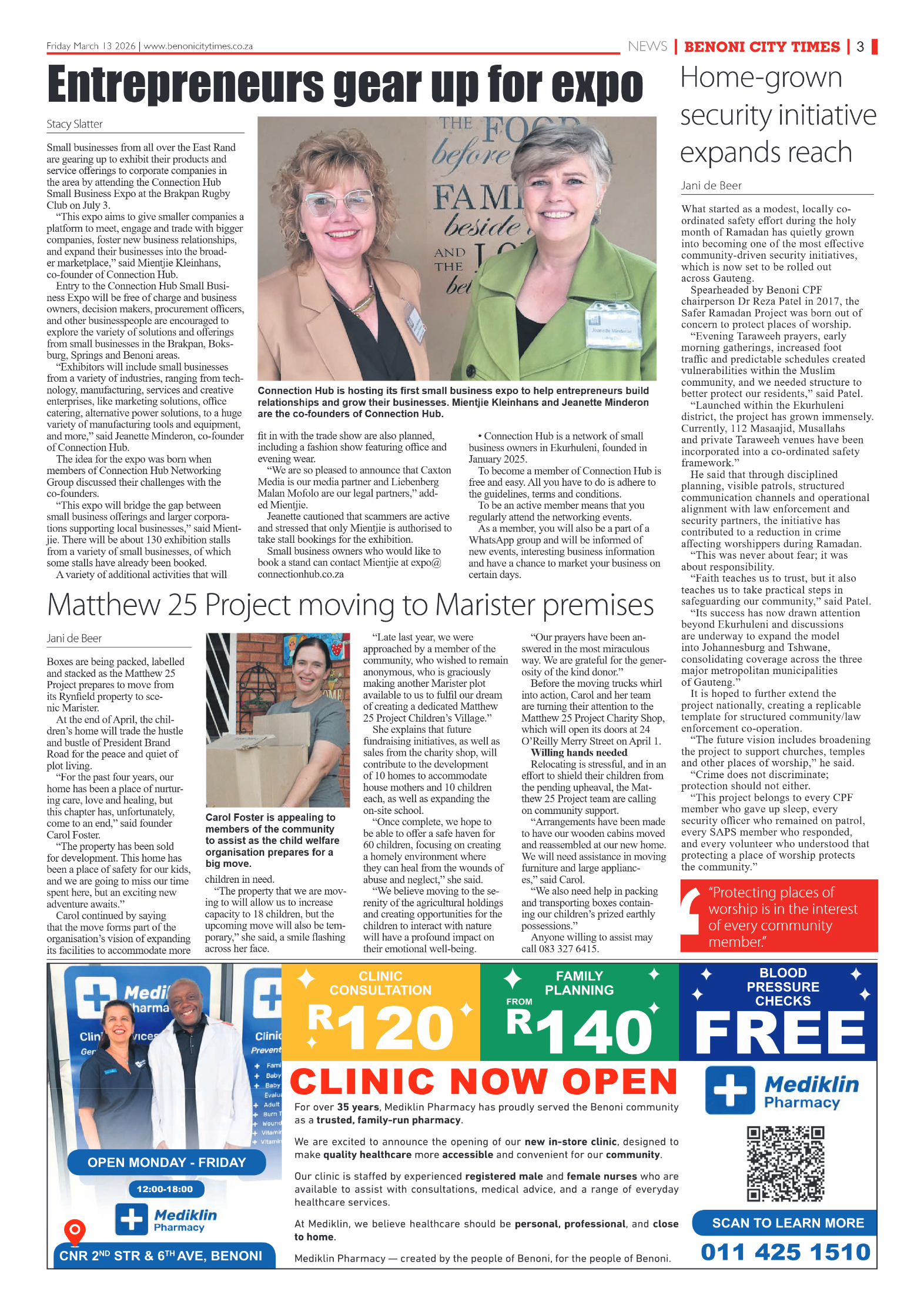 Benoni City Times 13 March 2026 page 5