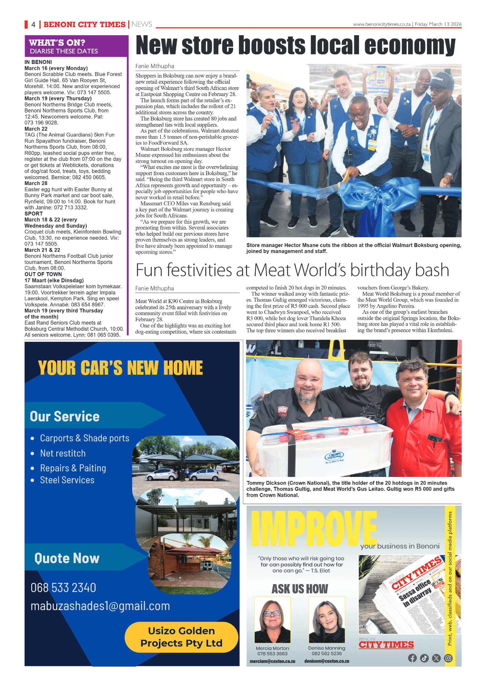 Benoni City Times 13 March 2026 page 6