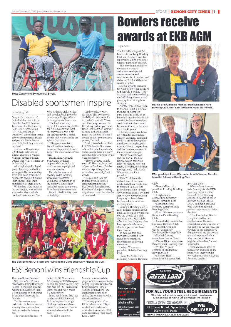 Benoni City Times 13 October 2023 page 11