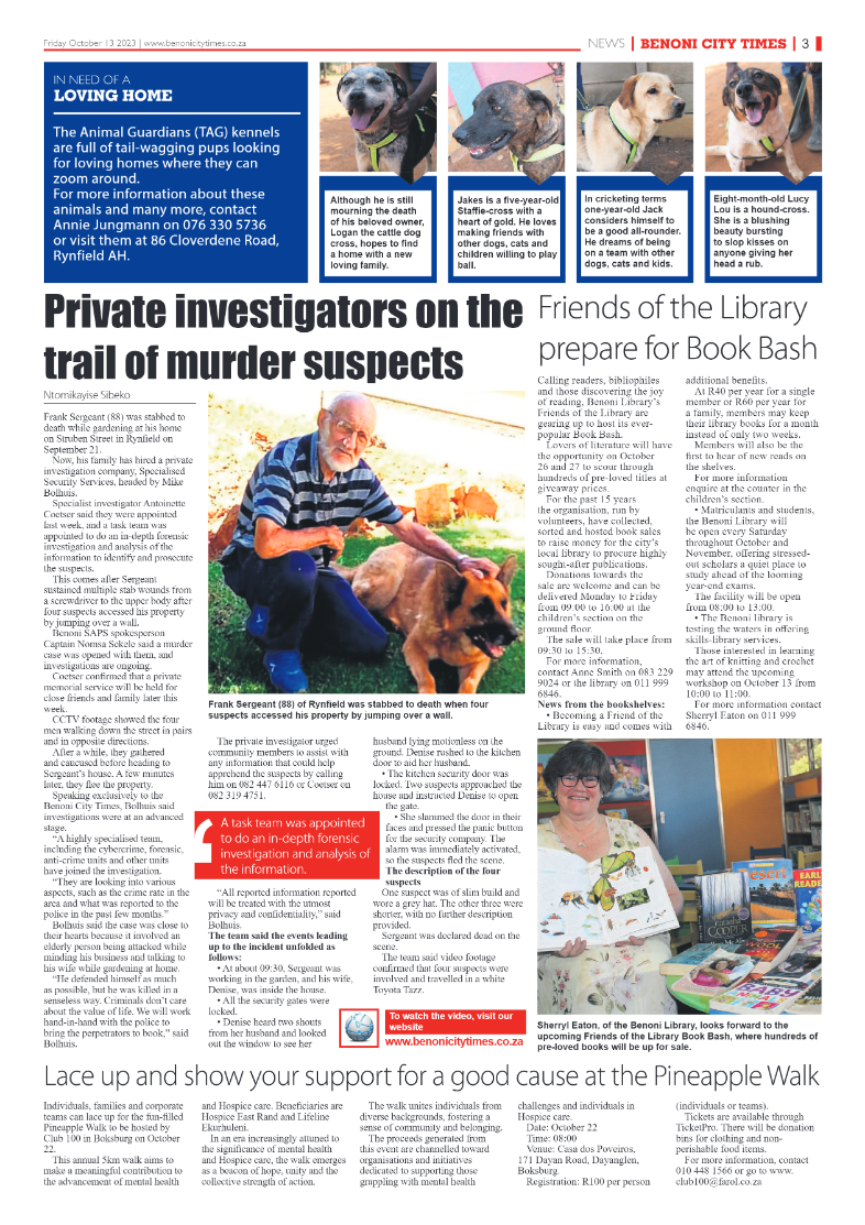Benoni City Times 13 October 2023 page 3