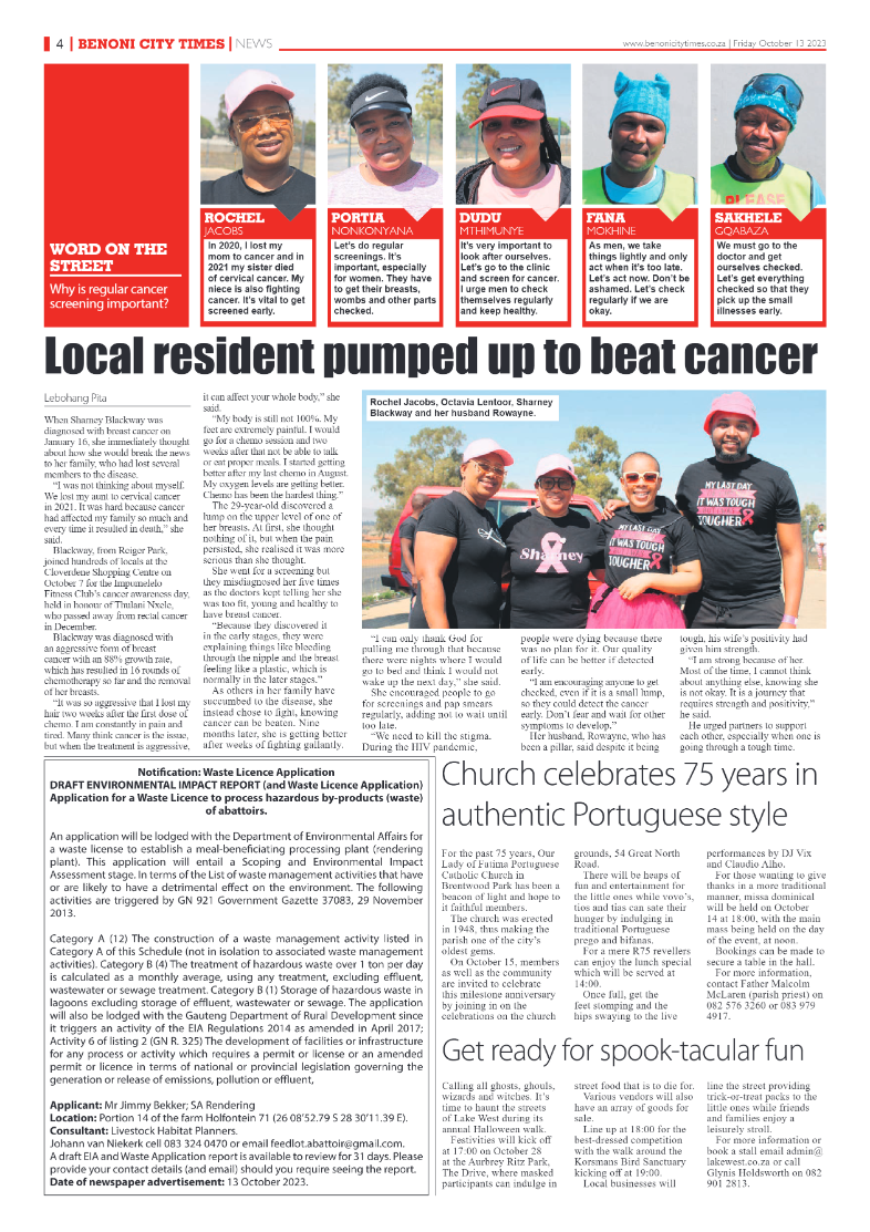Benoni City Times 13 October 2023 page 4