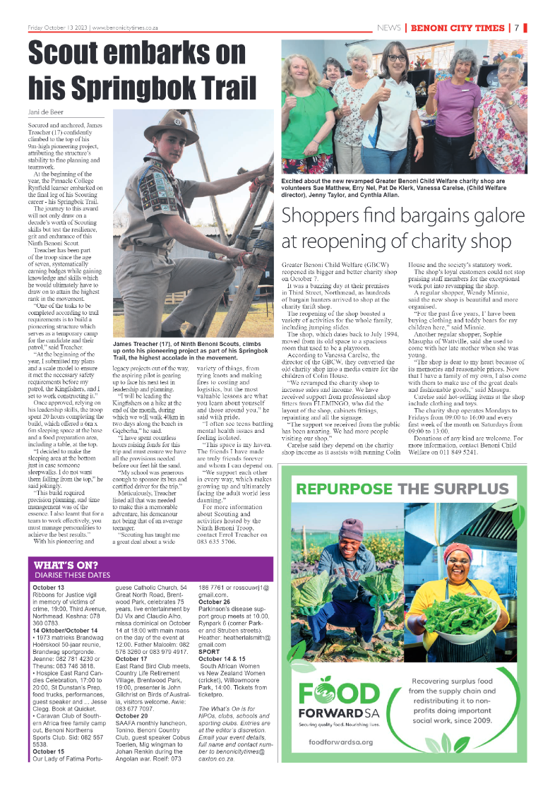 Benoni City Times 13 October 2023 page 7