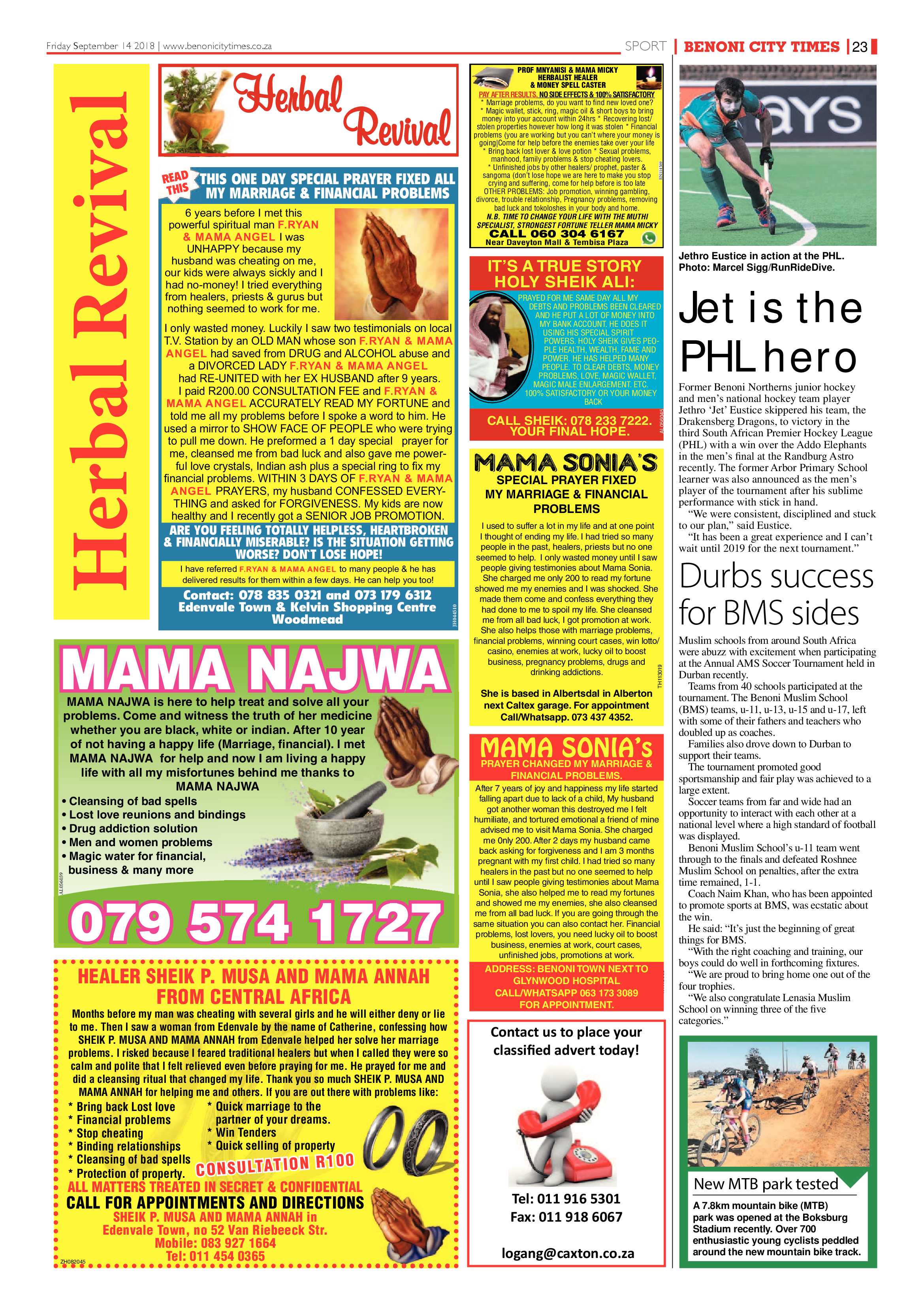 Benoni City Times 13 September 2018 page 23