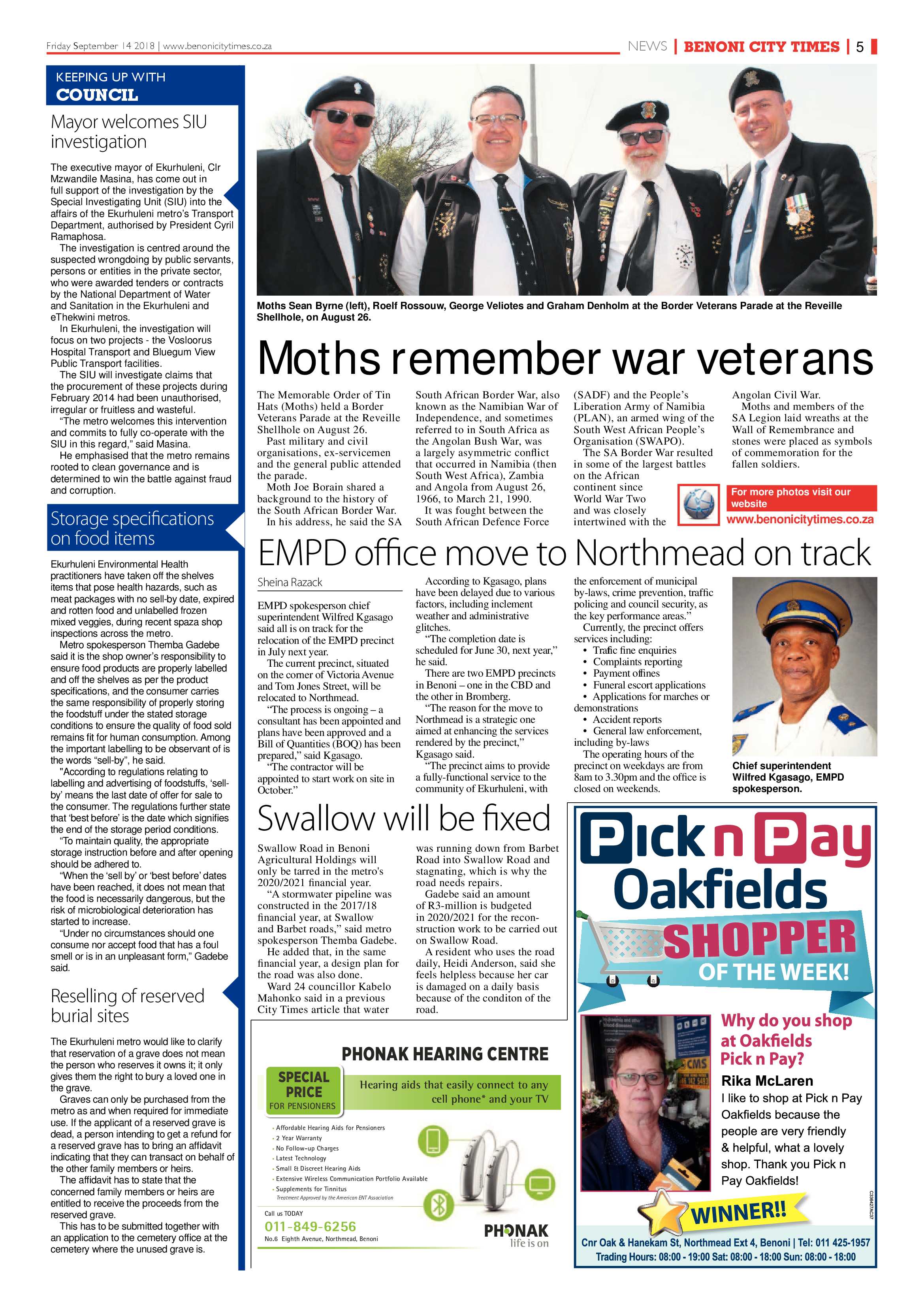 Benoni City Times 13 September 2018 page 5