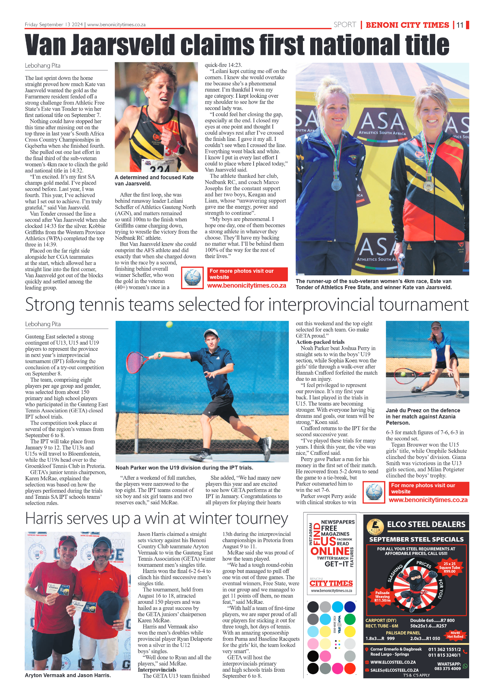 Benoni City Times 13 September 2024 page 11