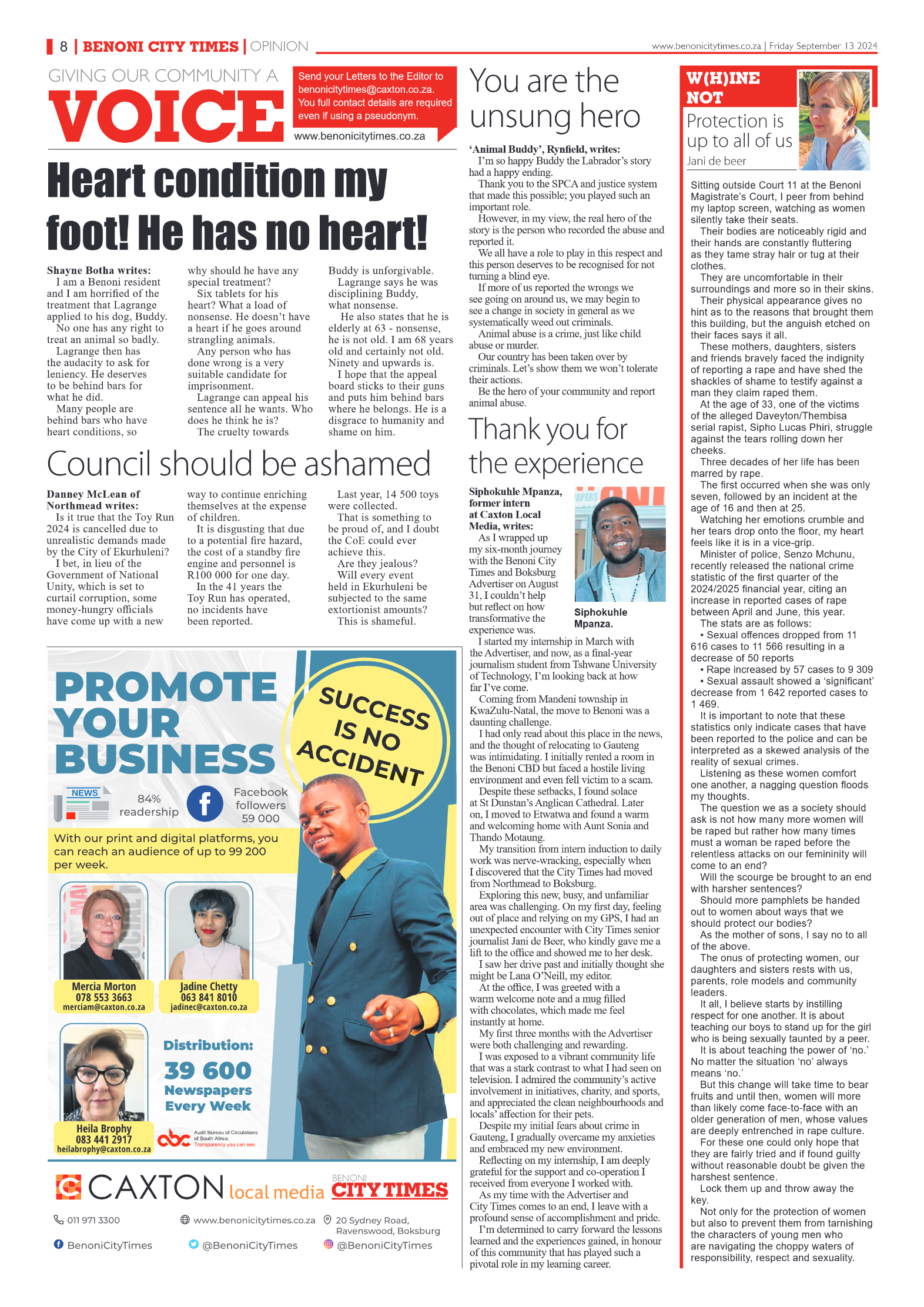 Benoni City Times 13 September 2024 page 8