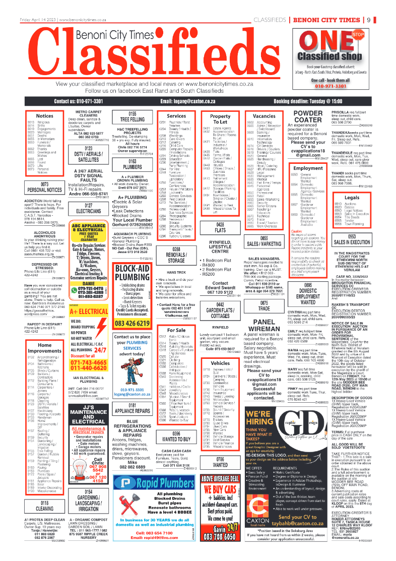Benoni City Times 14 April 2023 page 9
