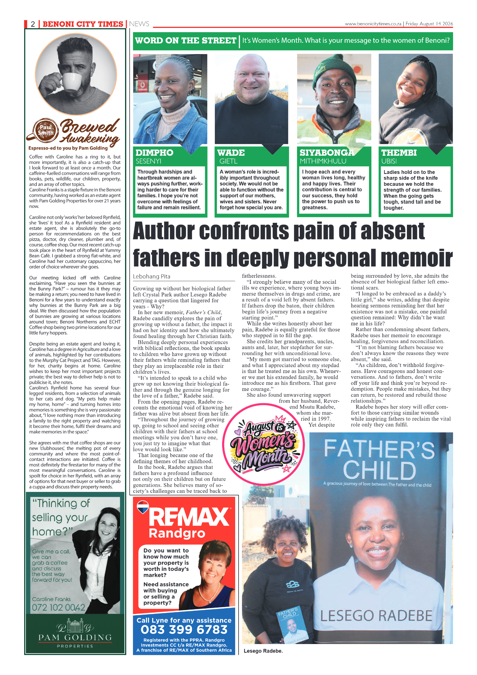 Benoni City Times 14 August 2026 page 2