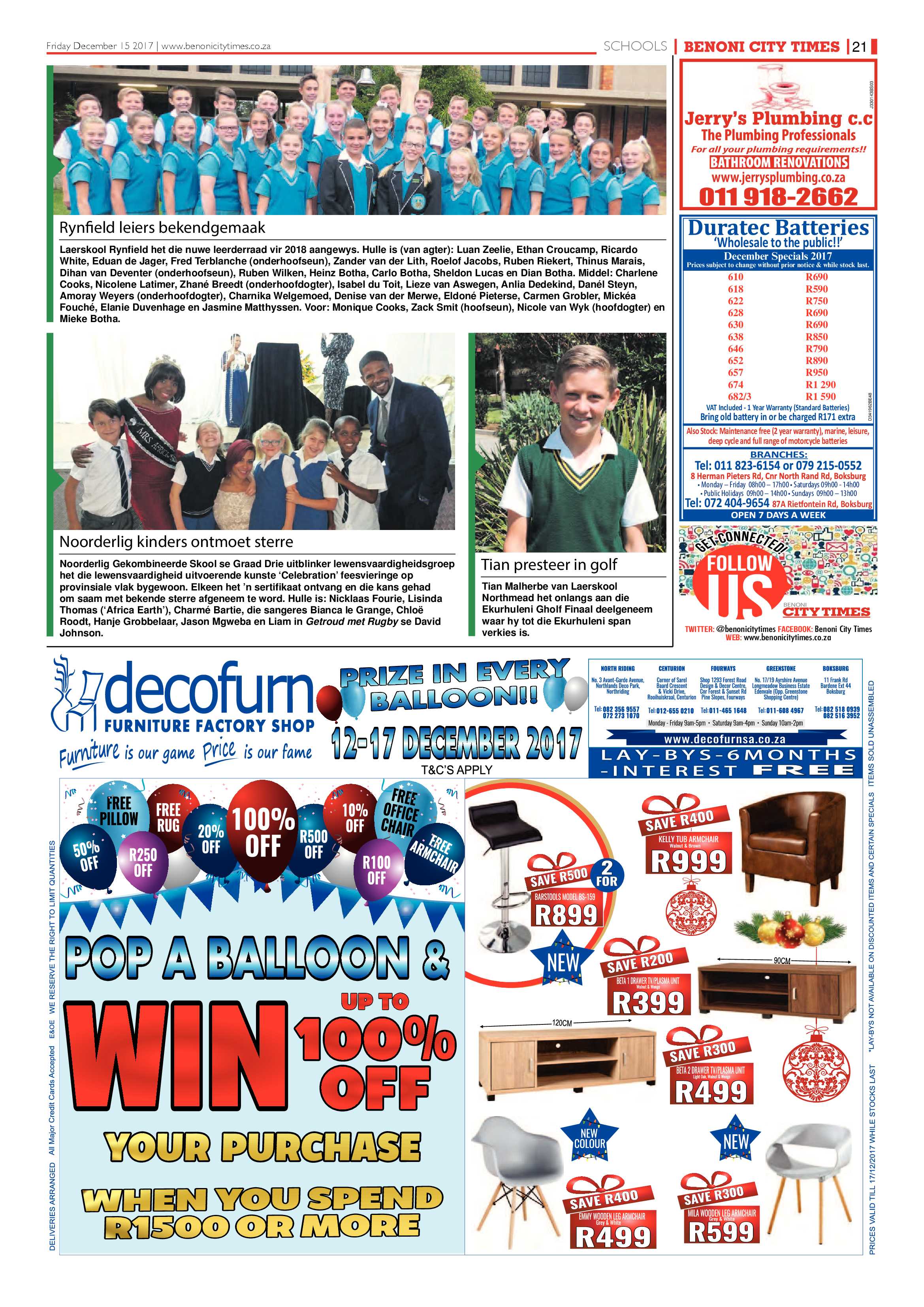 Benoni City Times 14 December 2017 page 21