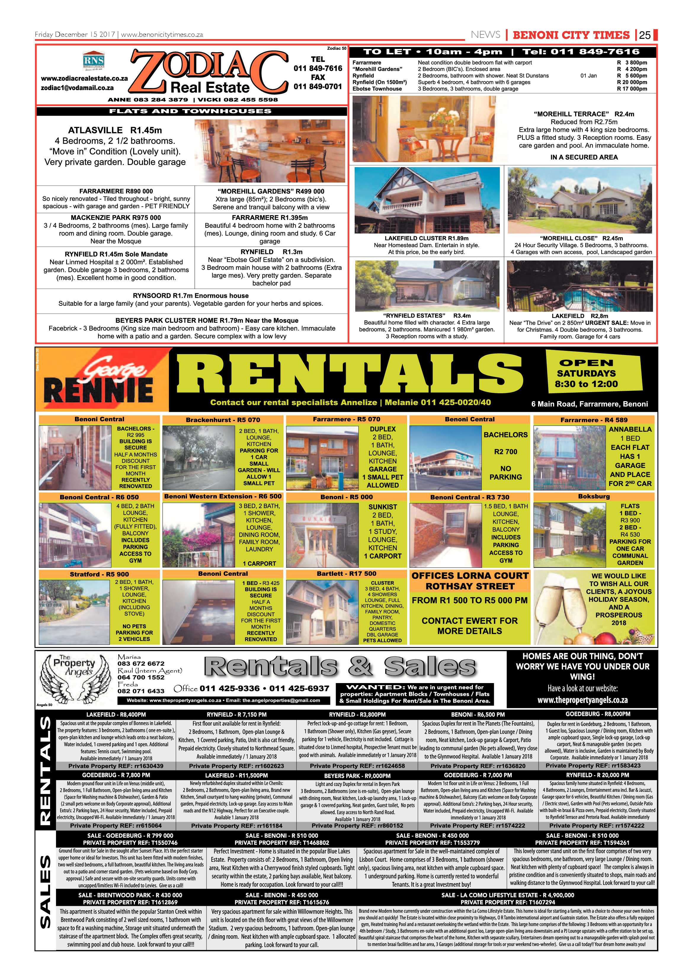 Benoni City Times 14 December 2017 page 25