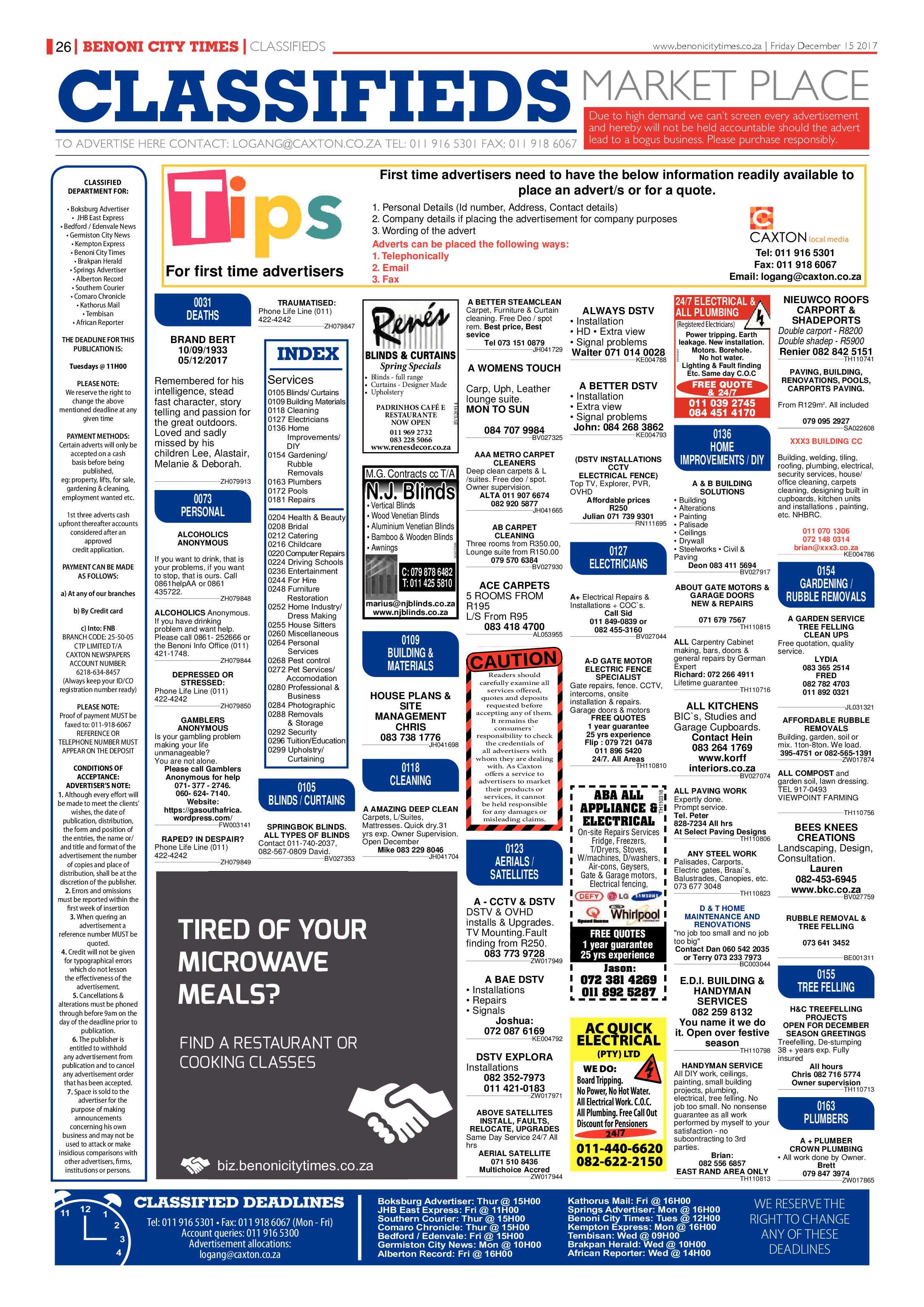 Benoni City Times 14 December 2017 page 26