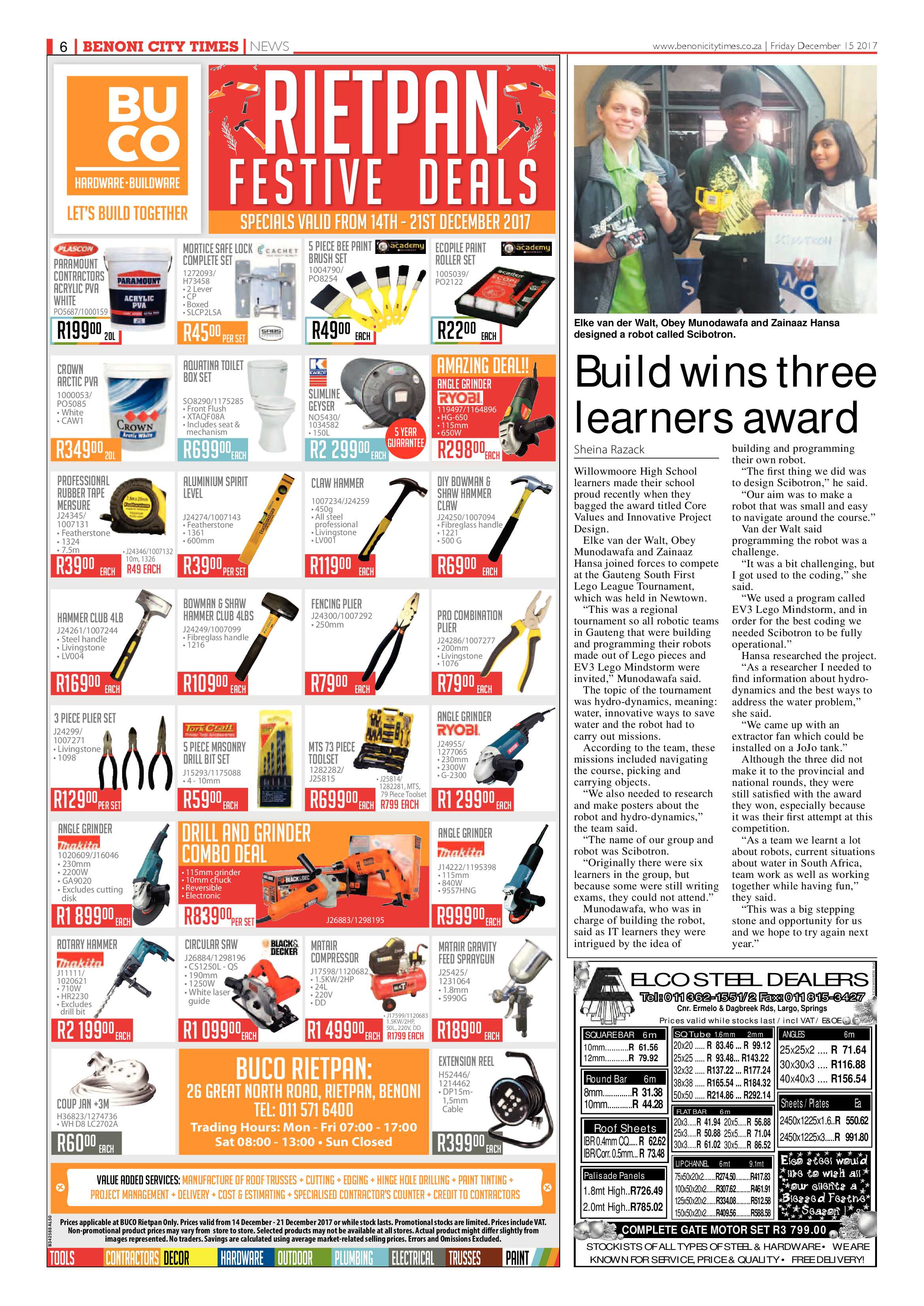 Benoni City Times 14 December 2017 page 6