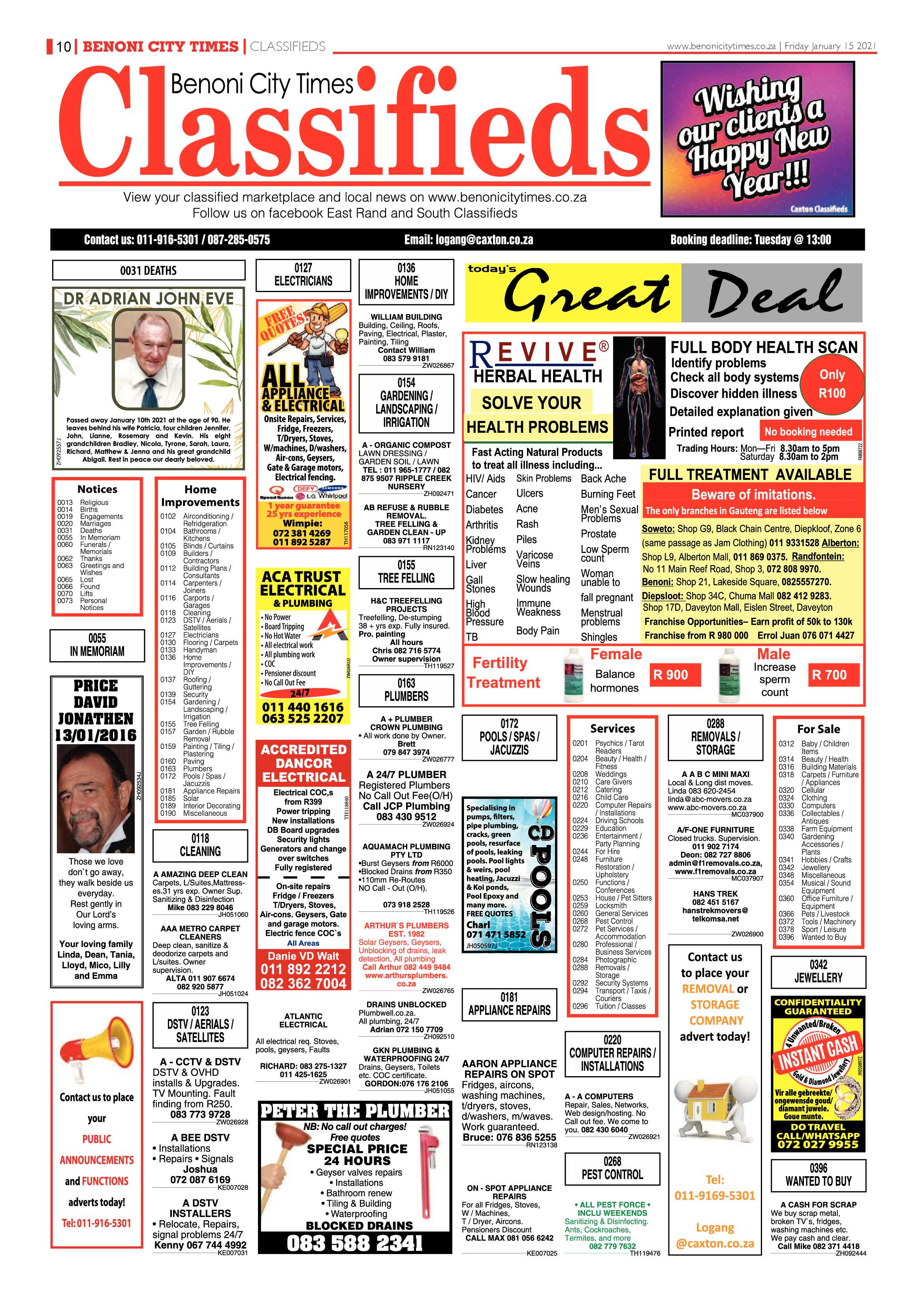 Benoni City Times 14 January 2021 page 10