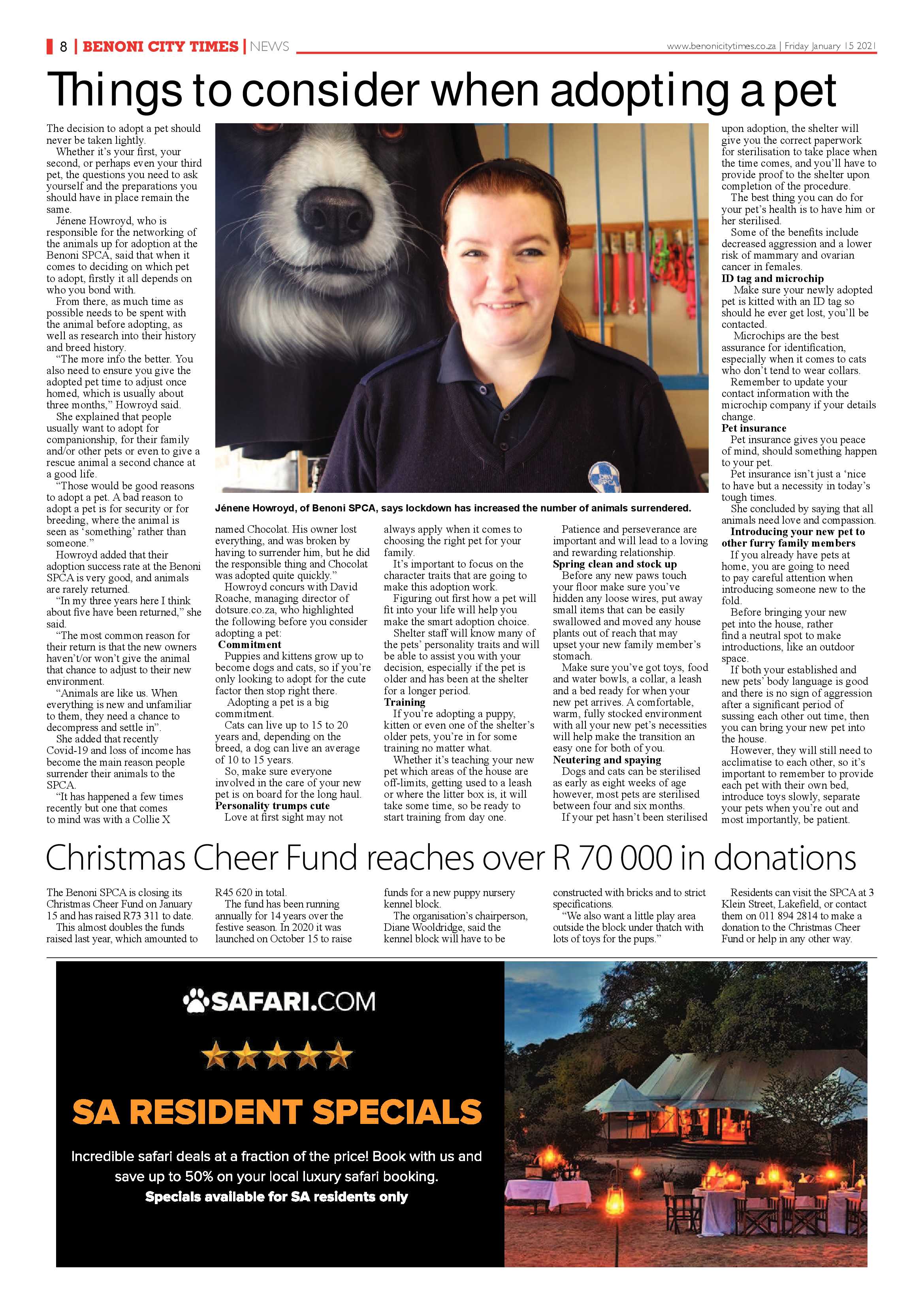 Benoni City Times 14 January 2021 page 8