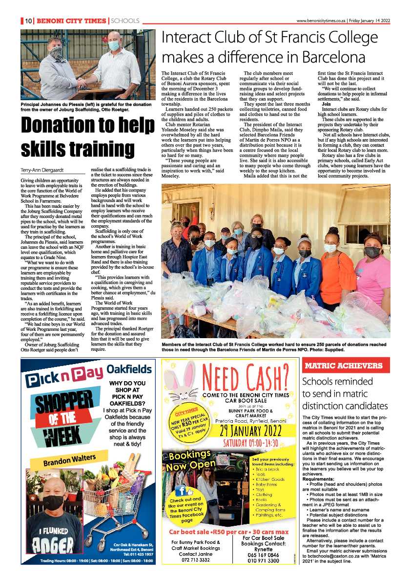 Benoni City Times 14 January 2022 page 10