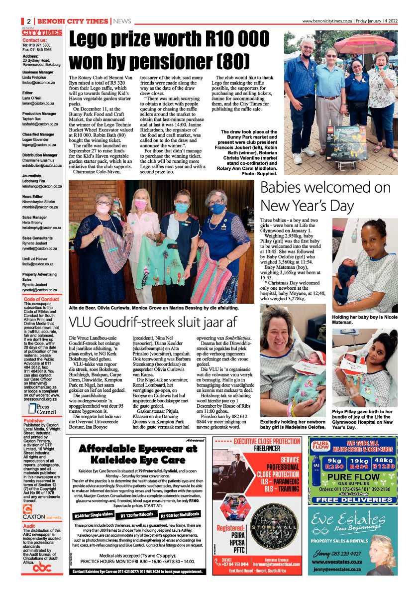 Benoni City Times 14 January 2022 page 2