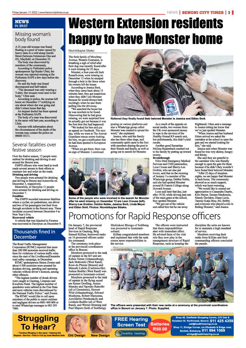 Benoni City Times 14 January 2022 page 3