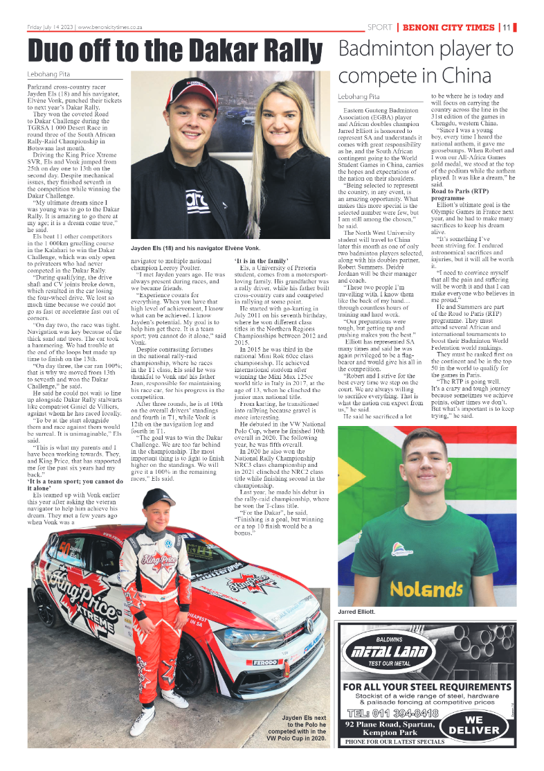 Benoni City Times 14 July  2023 page 11