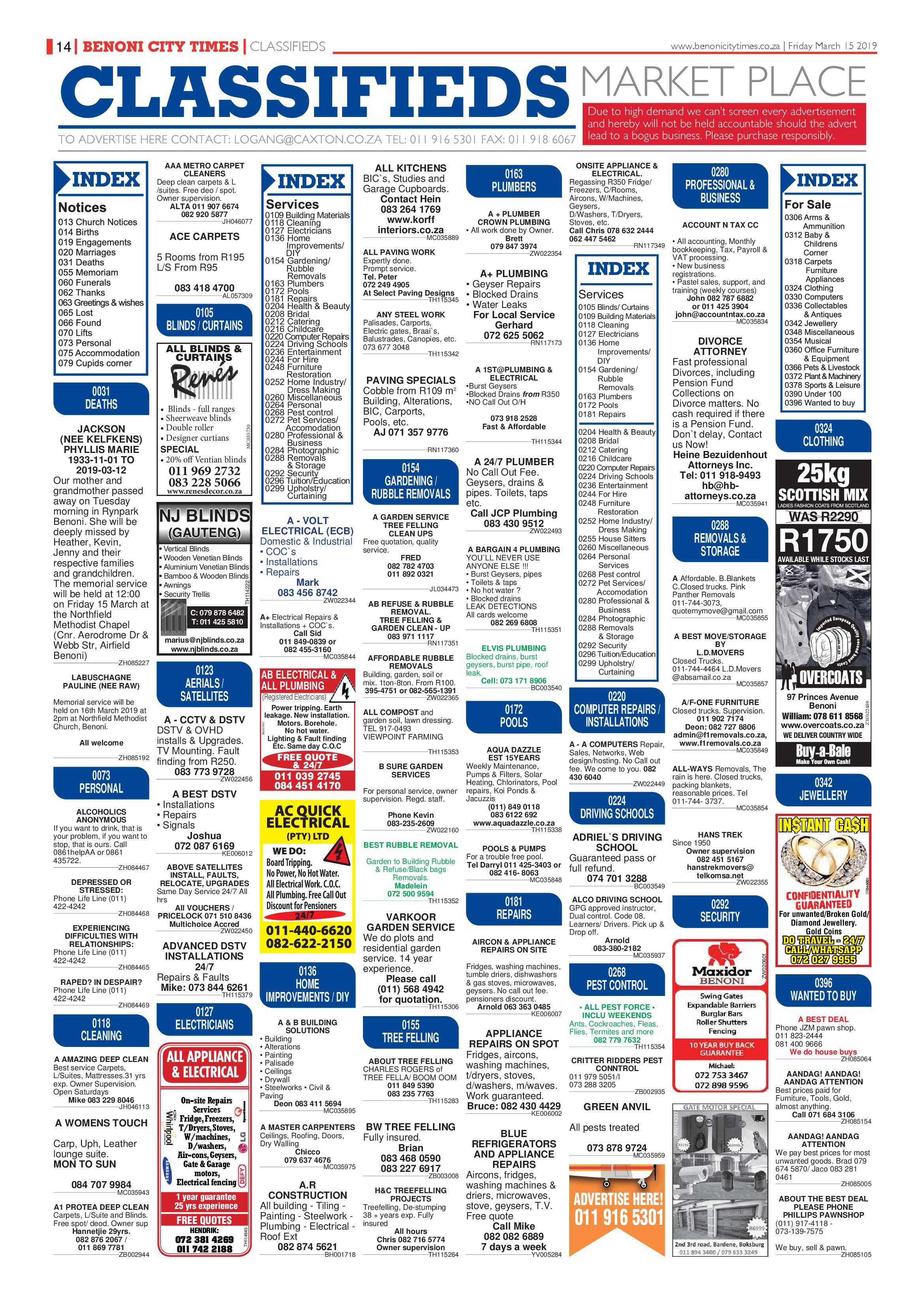 Benoni City Times 14 March 2019 page 14