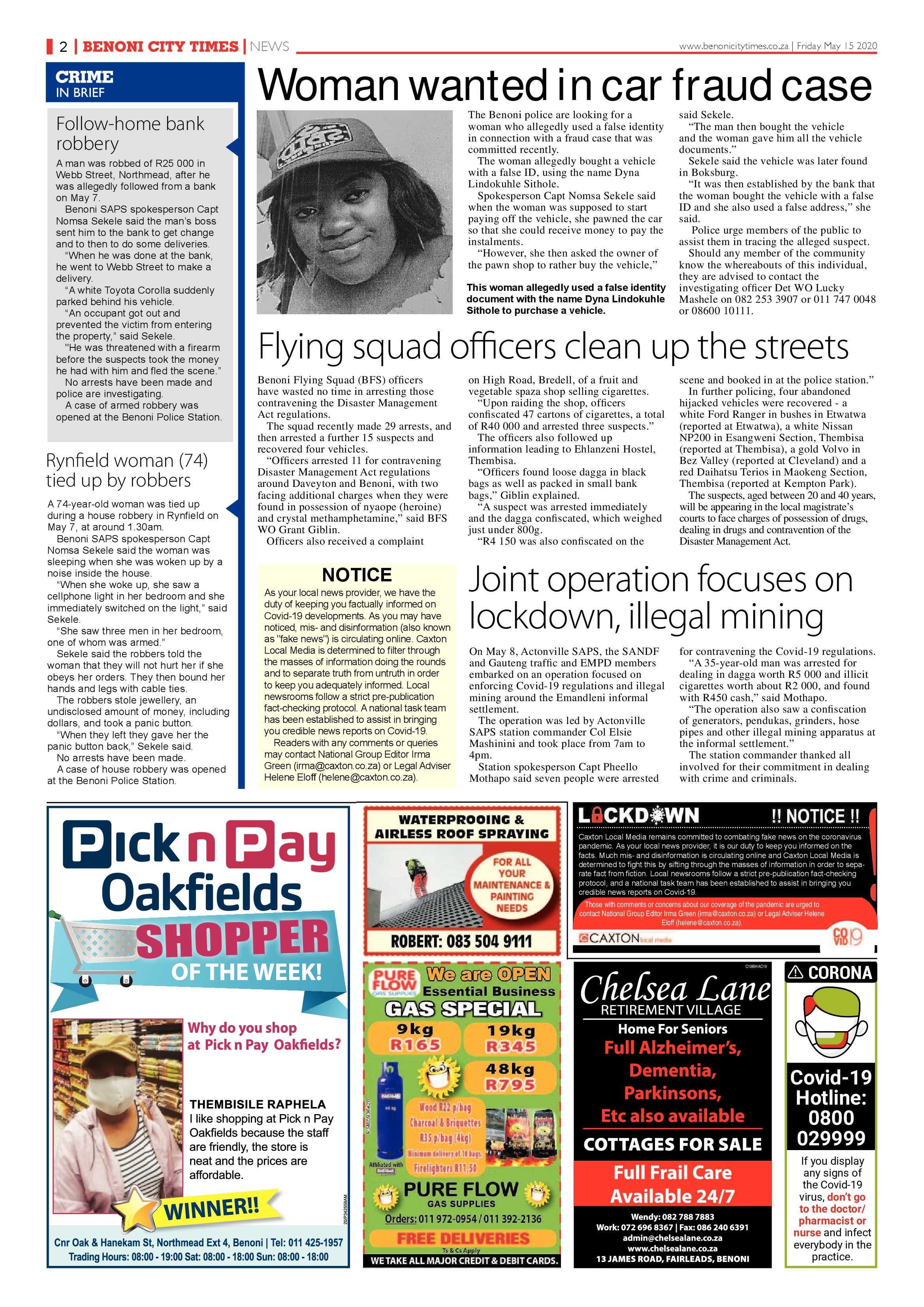 Benoni City Times 14 May 2020 page 2