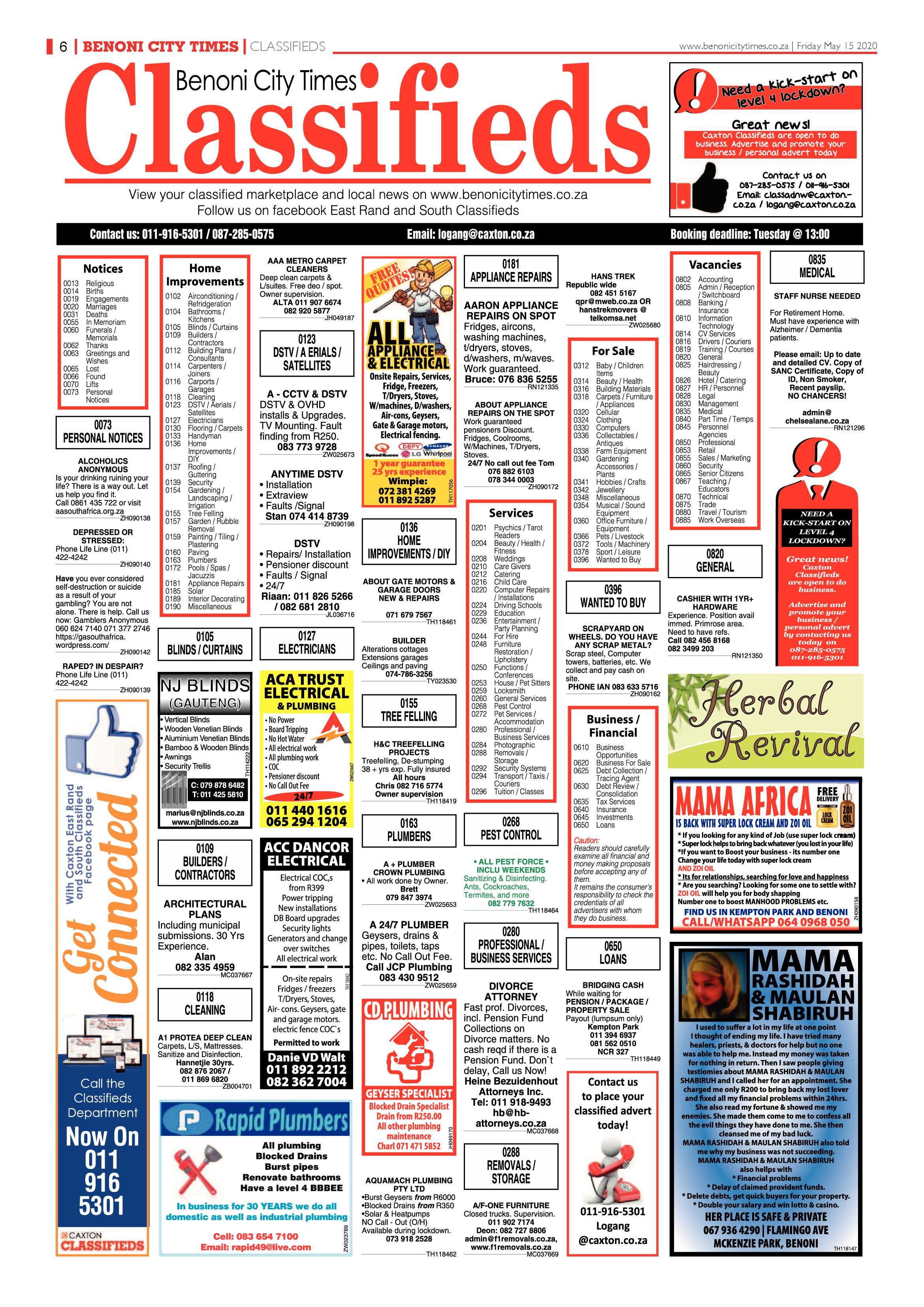 Benoni City Times 14 May 2020 page 6