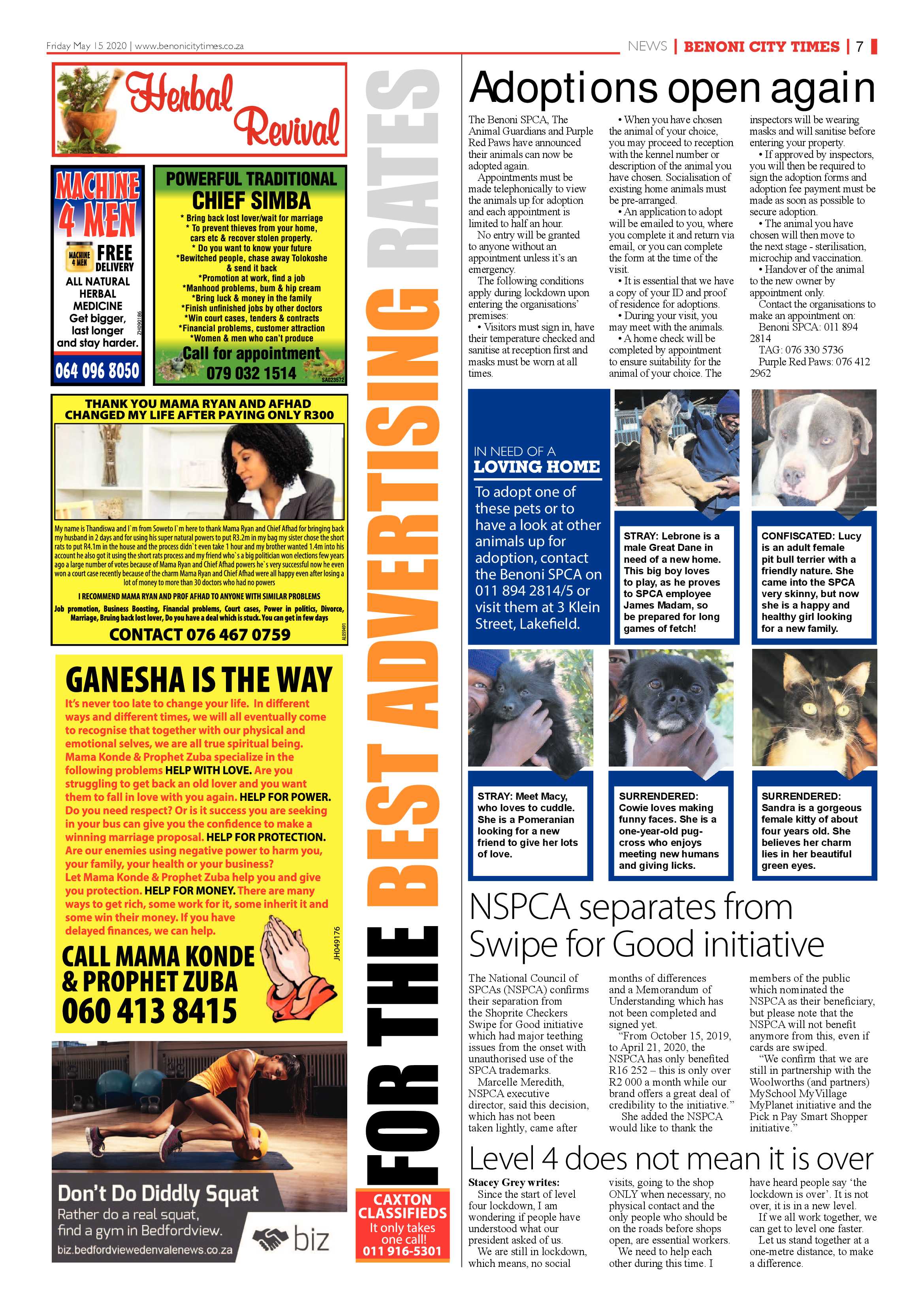 Benoni City Times 14 May 2020 page 7