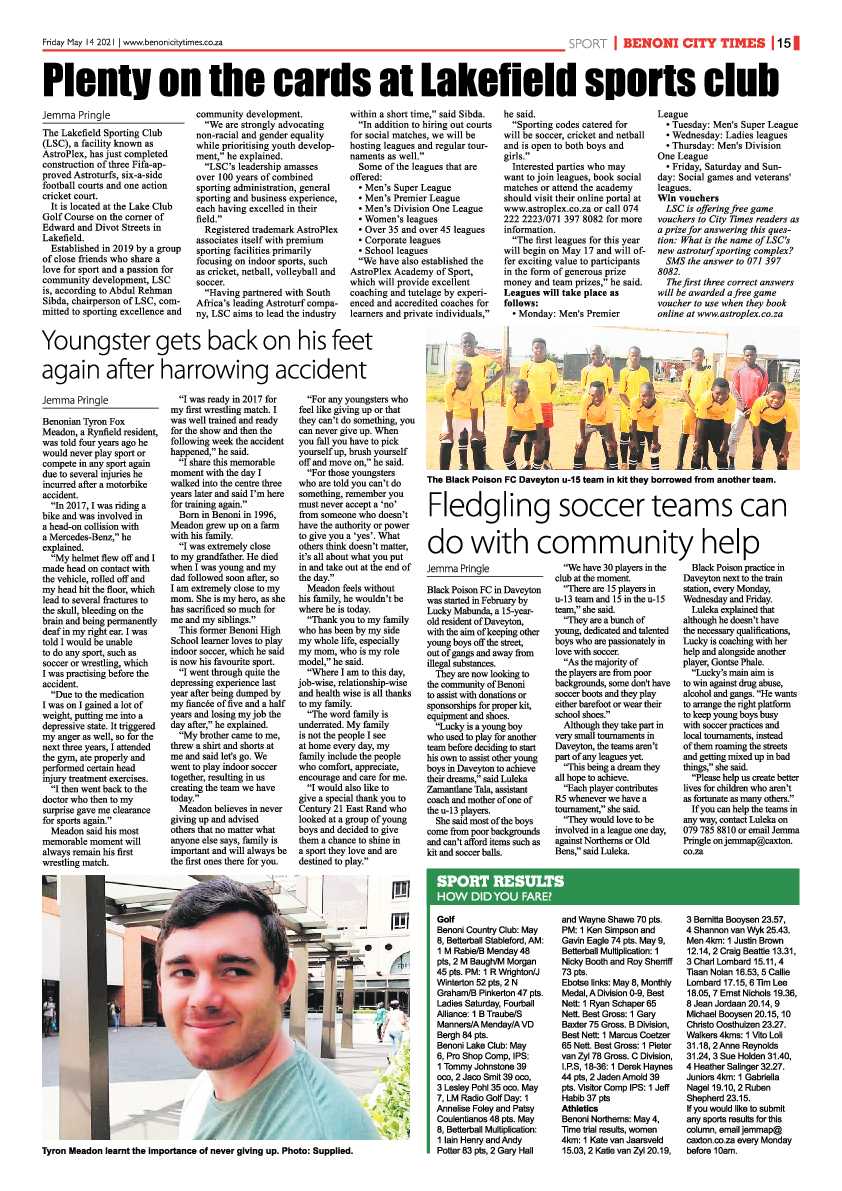 Benoni City Times 14 May 2021 page 15