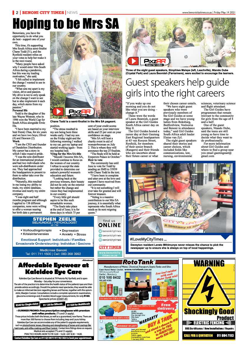 Benoni City Times 14 May 2021 page 2
