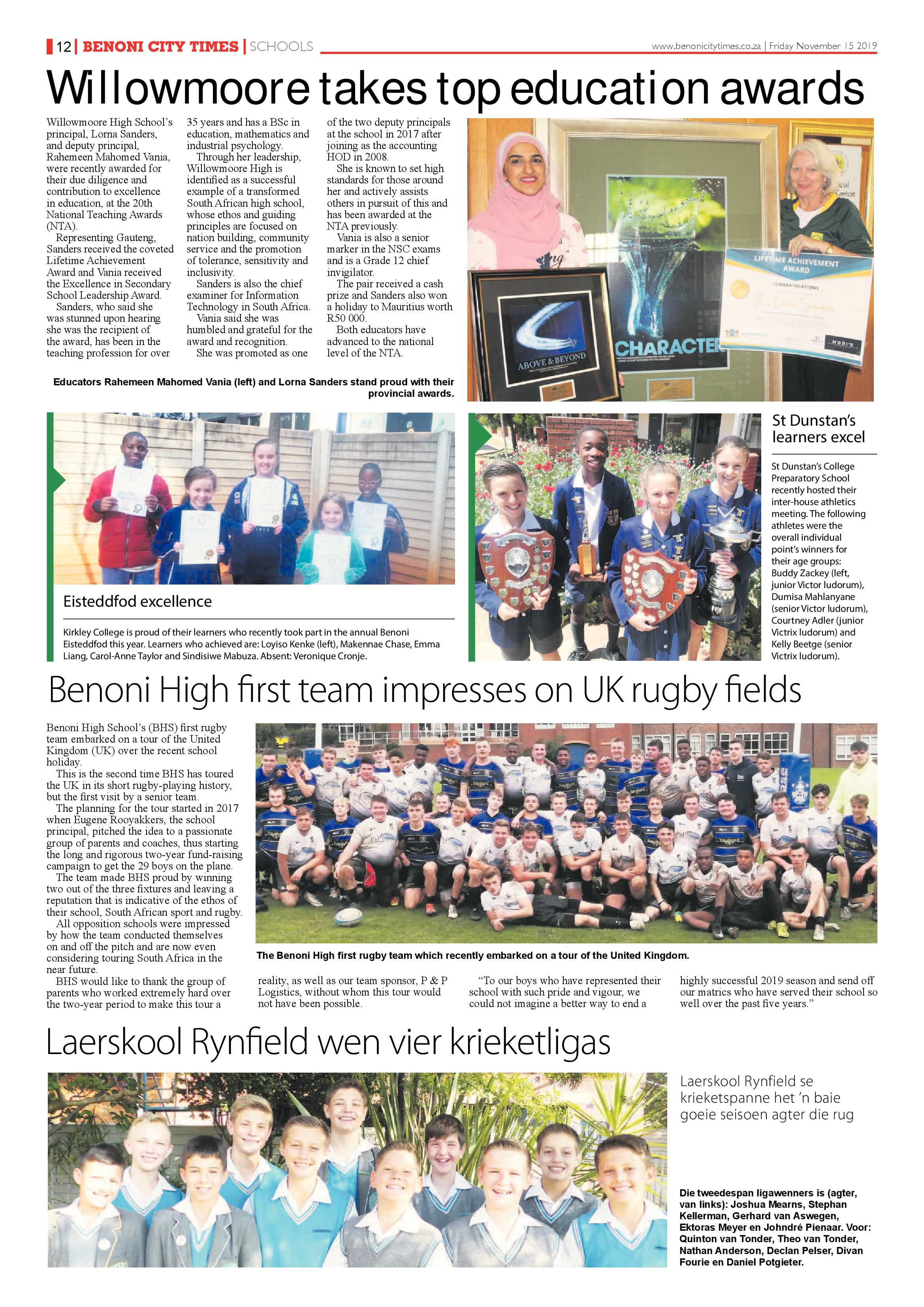Benoni City Times 14 November 2019 page 12