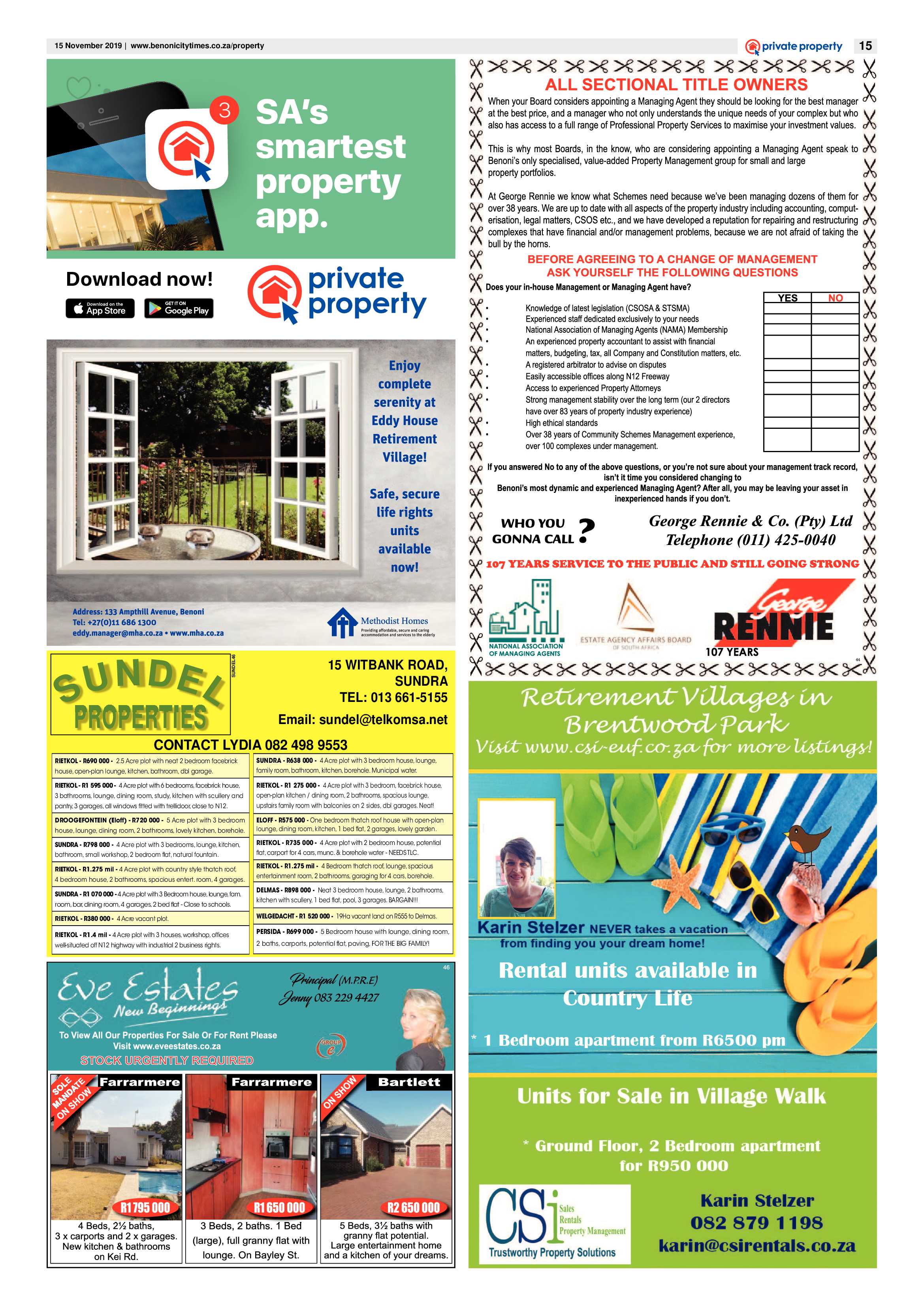 Benoni City Times 14 November 2019 page 15