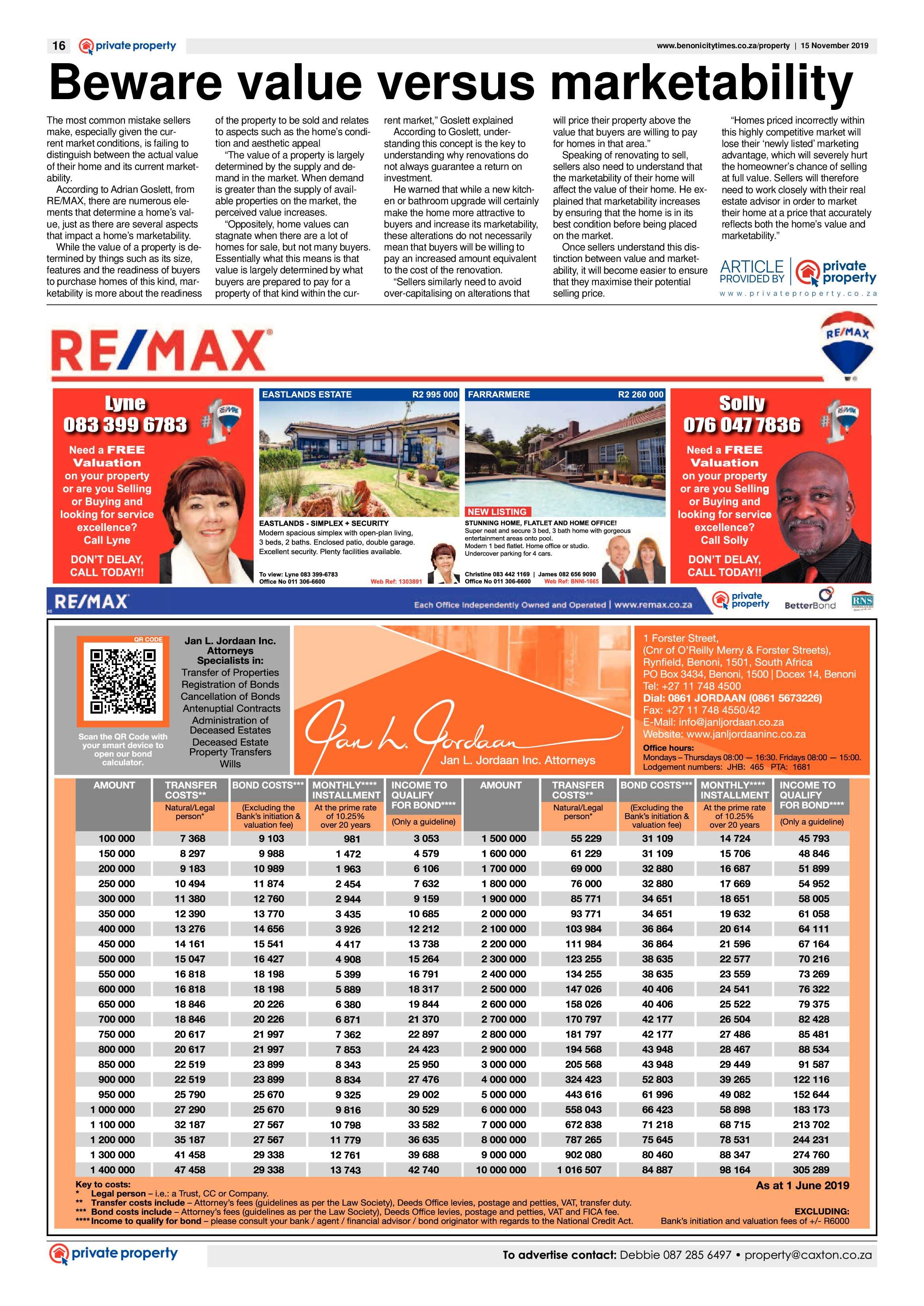 Benoni City Times 14 November 2019 page 16