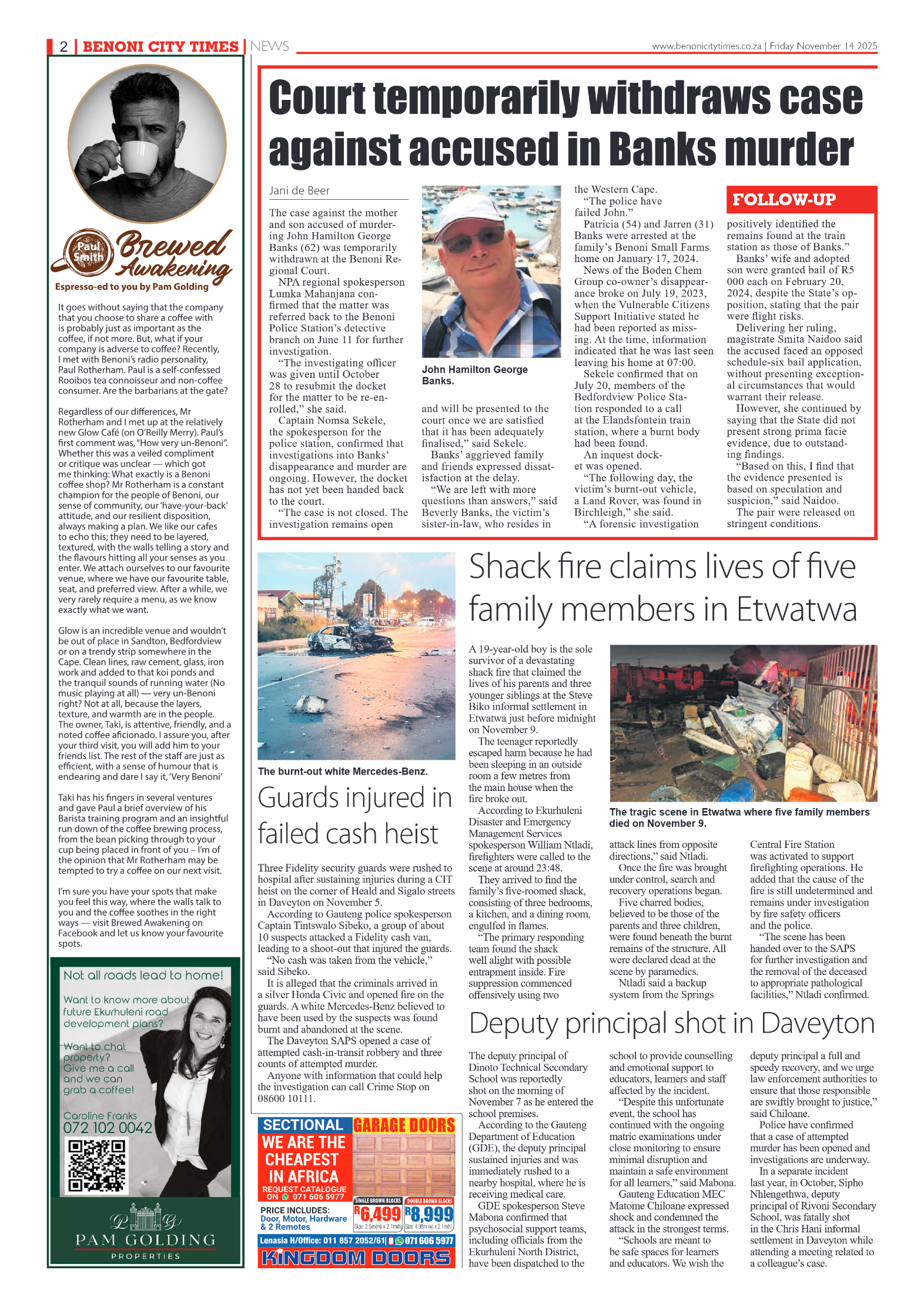 Benoni City Times 14 November 2025 page 4