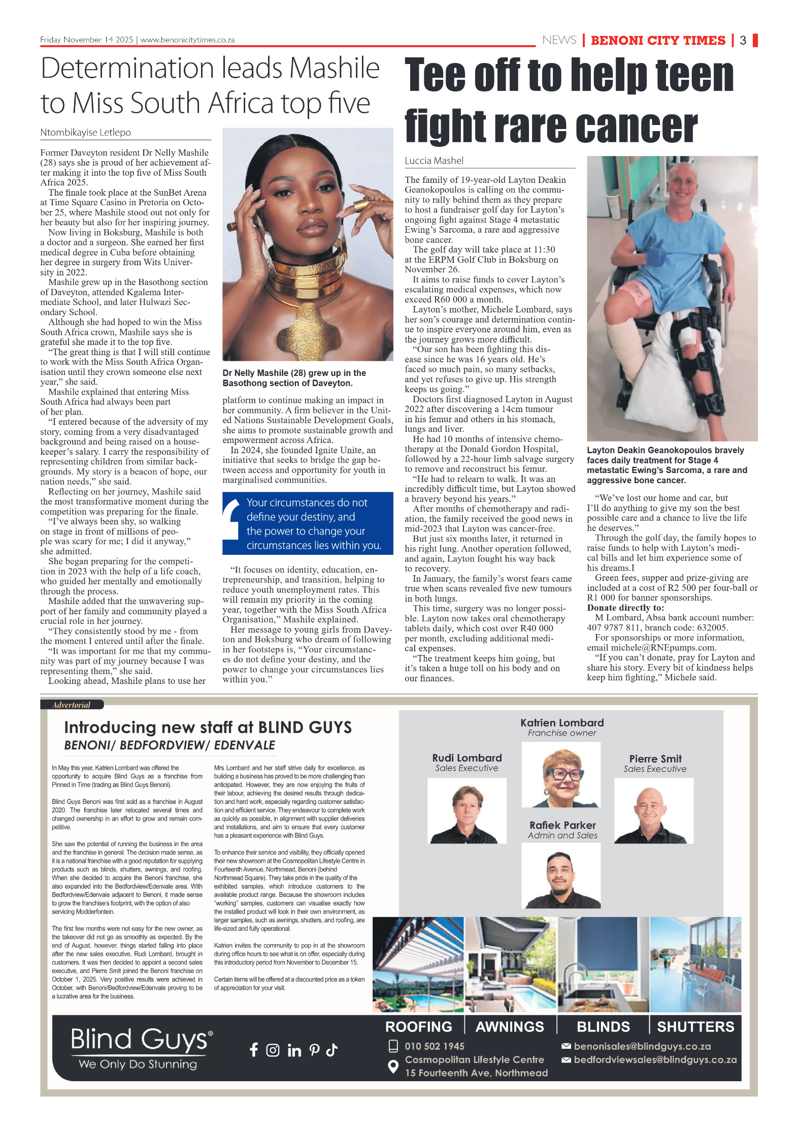 Benoni City Times 14 November 2025 page 5