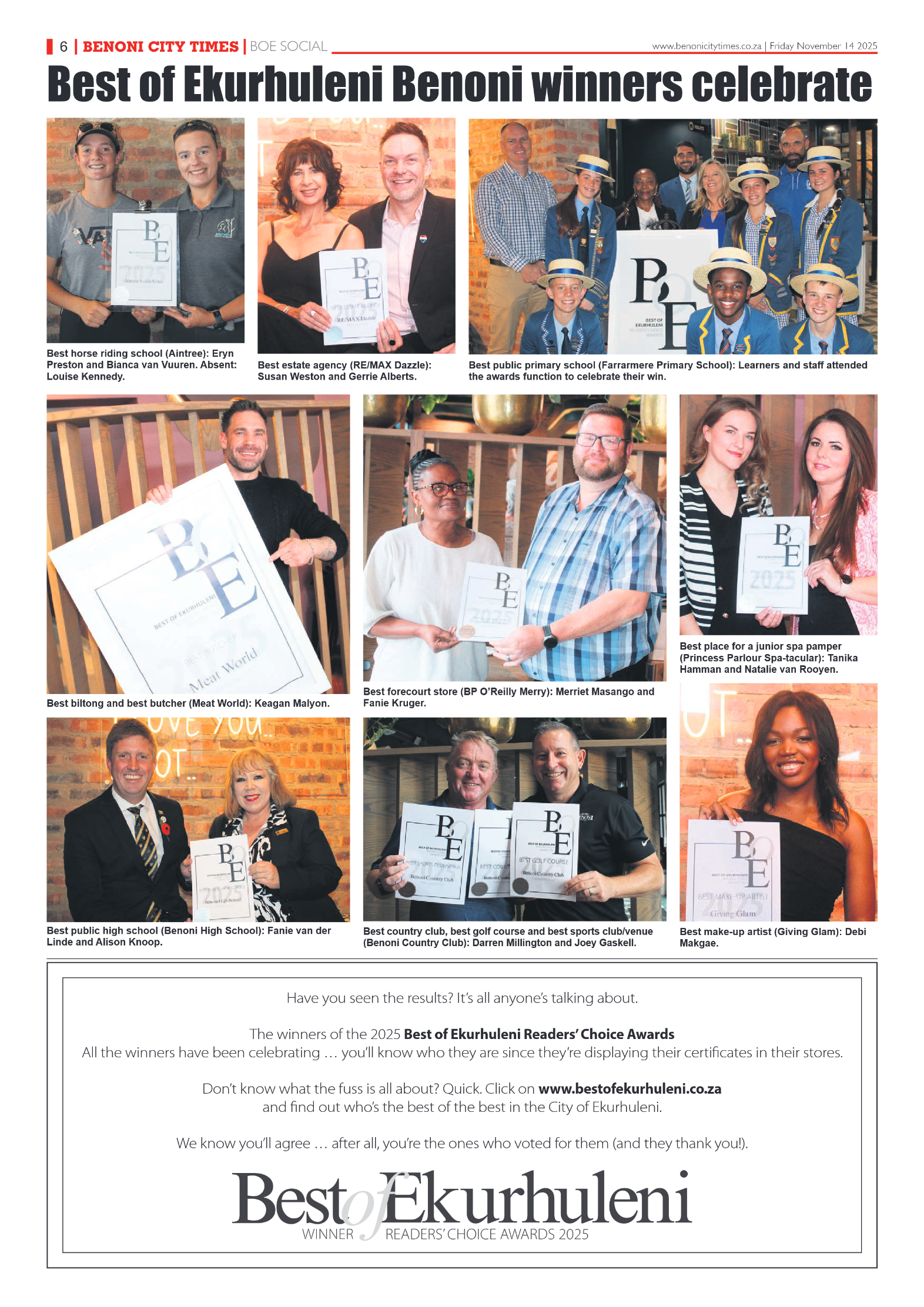 Benoni City Times 14 November 2025 page 8