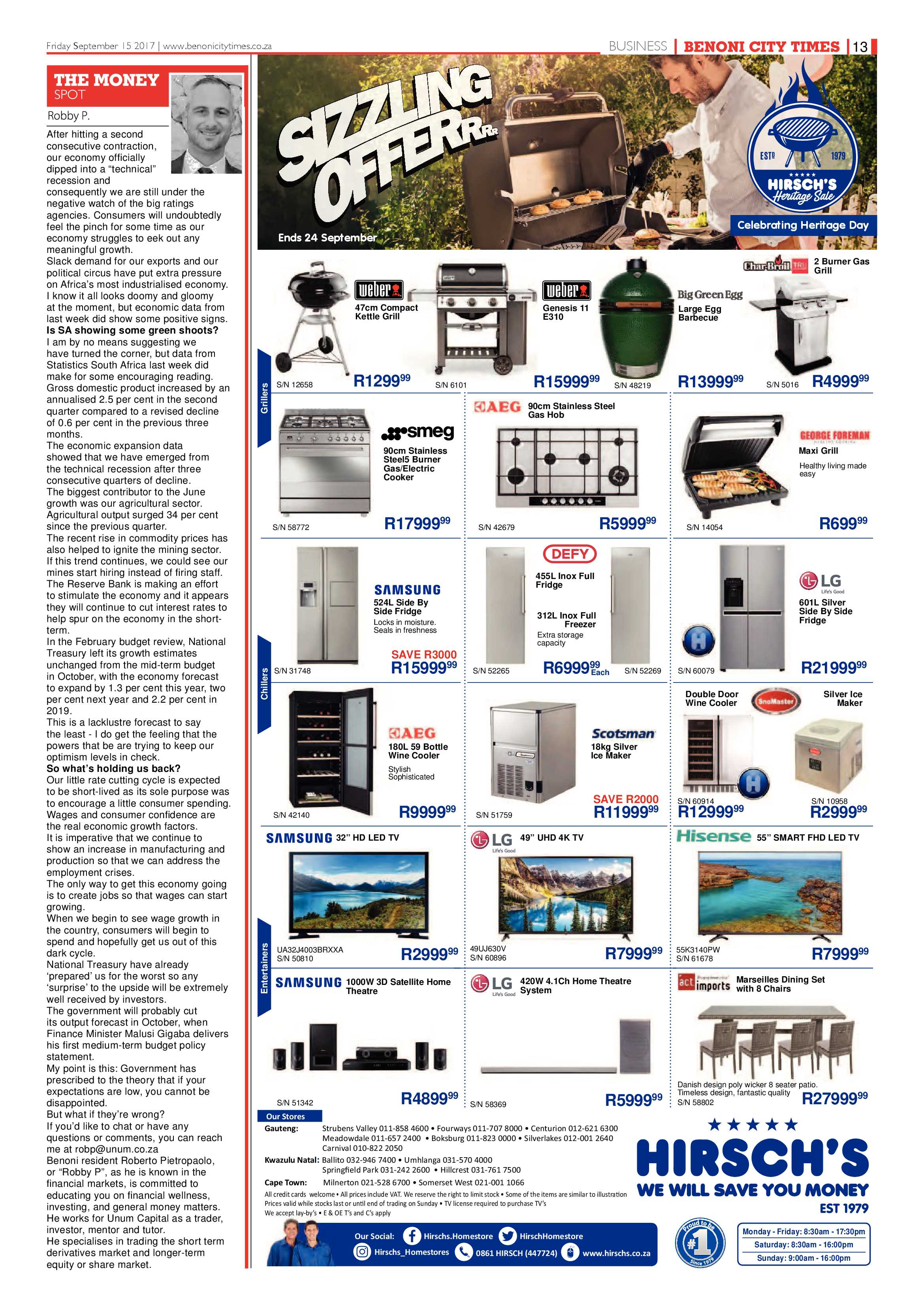 Benoni City Times 14 September 2017 page 13