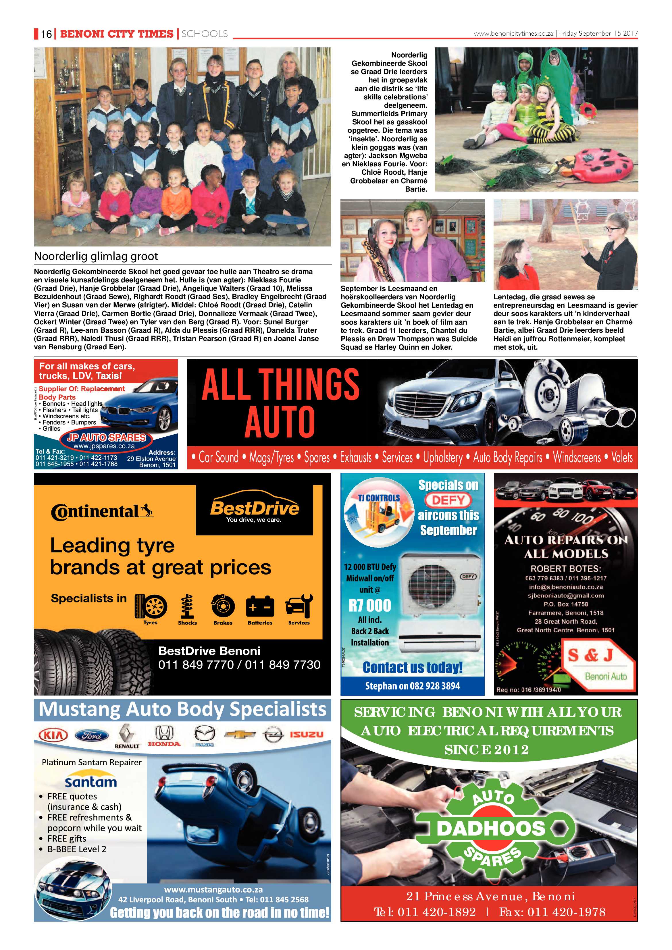 Benoni City Times 14 September 2017 page 16