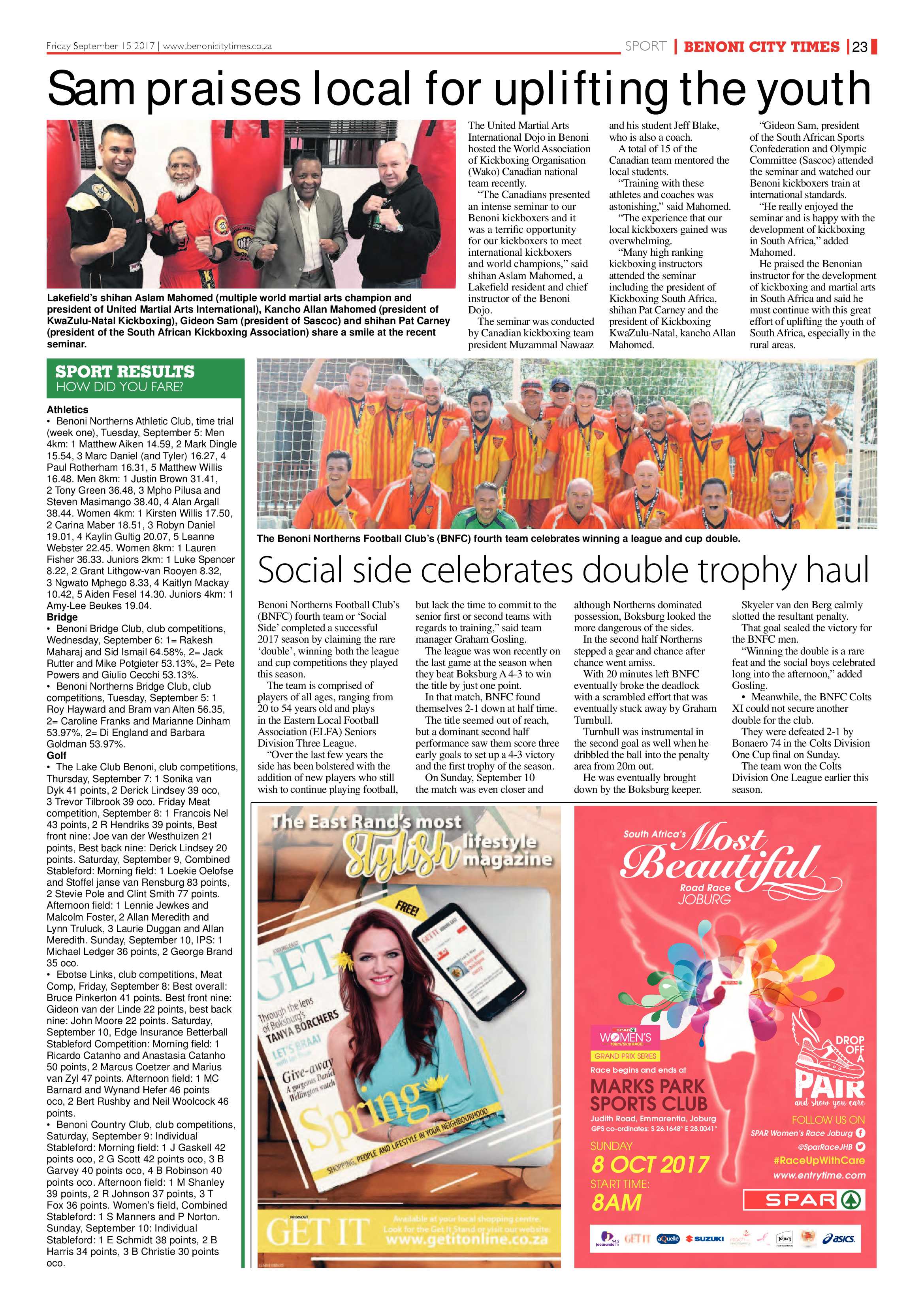Benoni City Times 14 September 2017 page 23
