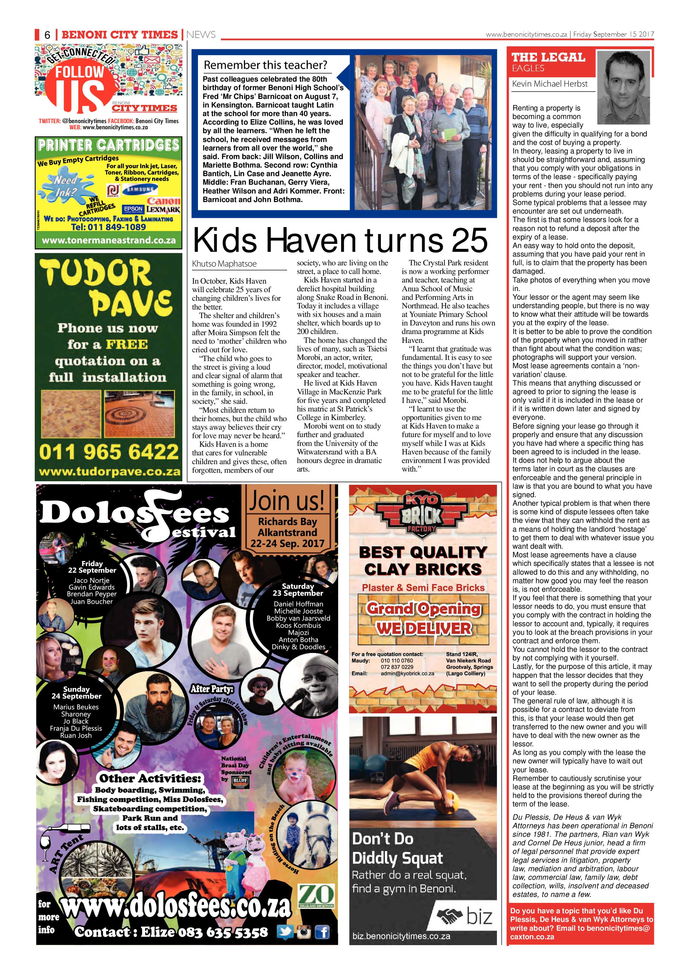 Benoni City Times 14 September 2017 page 6