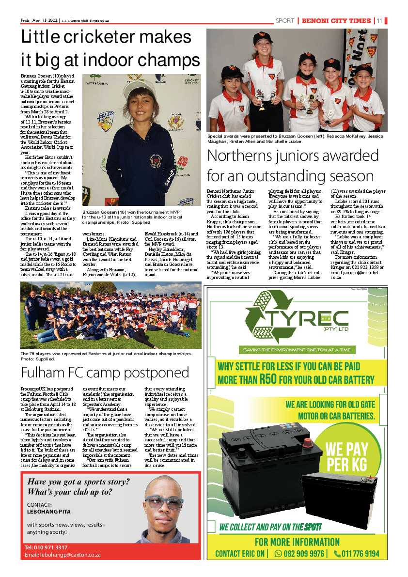 Benoni City Times 15 April 2022 page 11