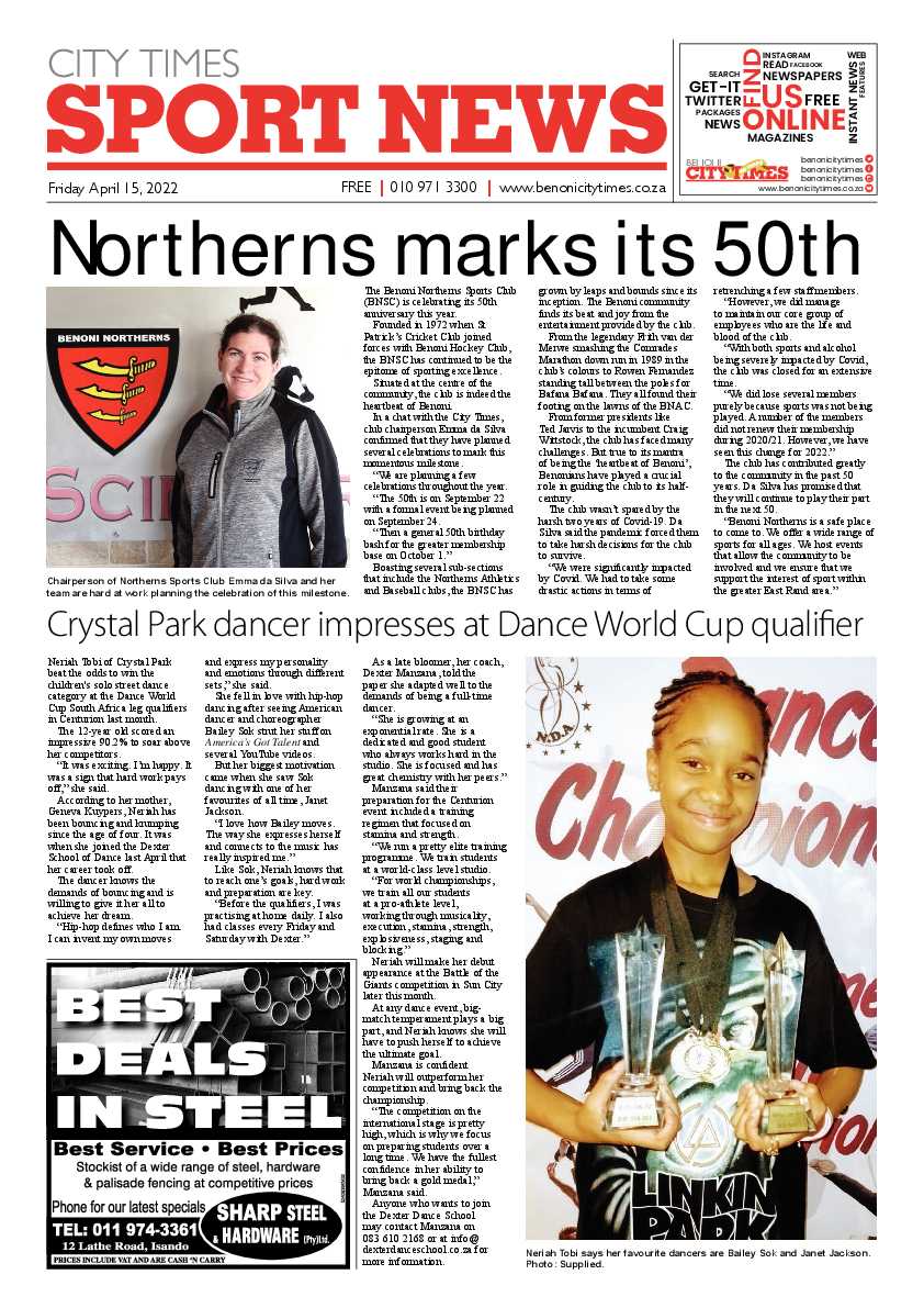 Benoni City Times 15 April 2022 page 12