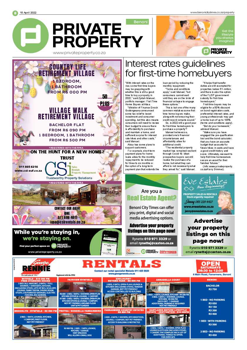 Benoni City Times 15 April 2022 page 8