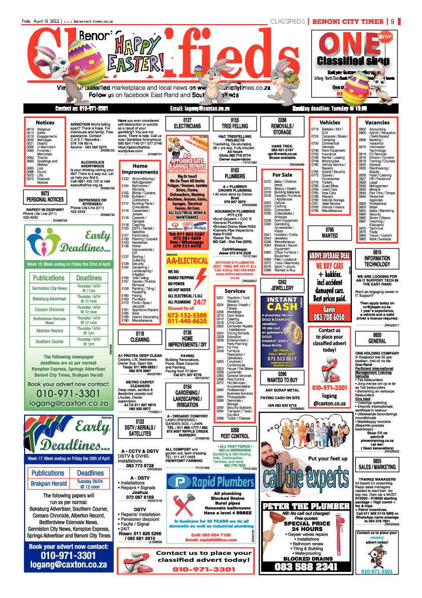 Benoni City Times 15 April 2022 page 9