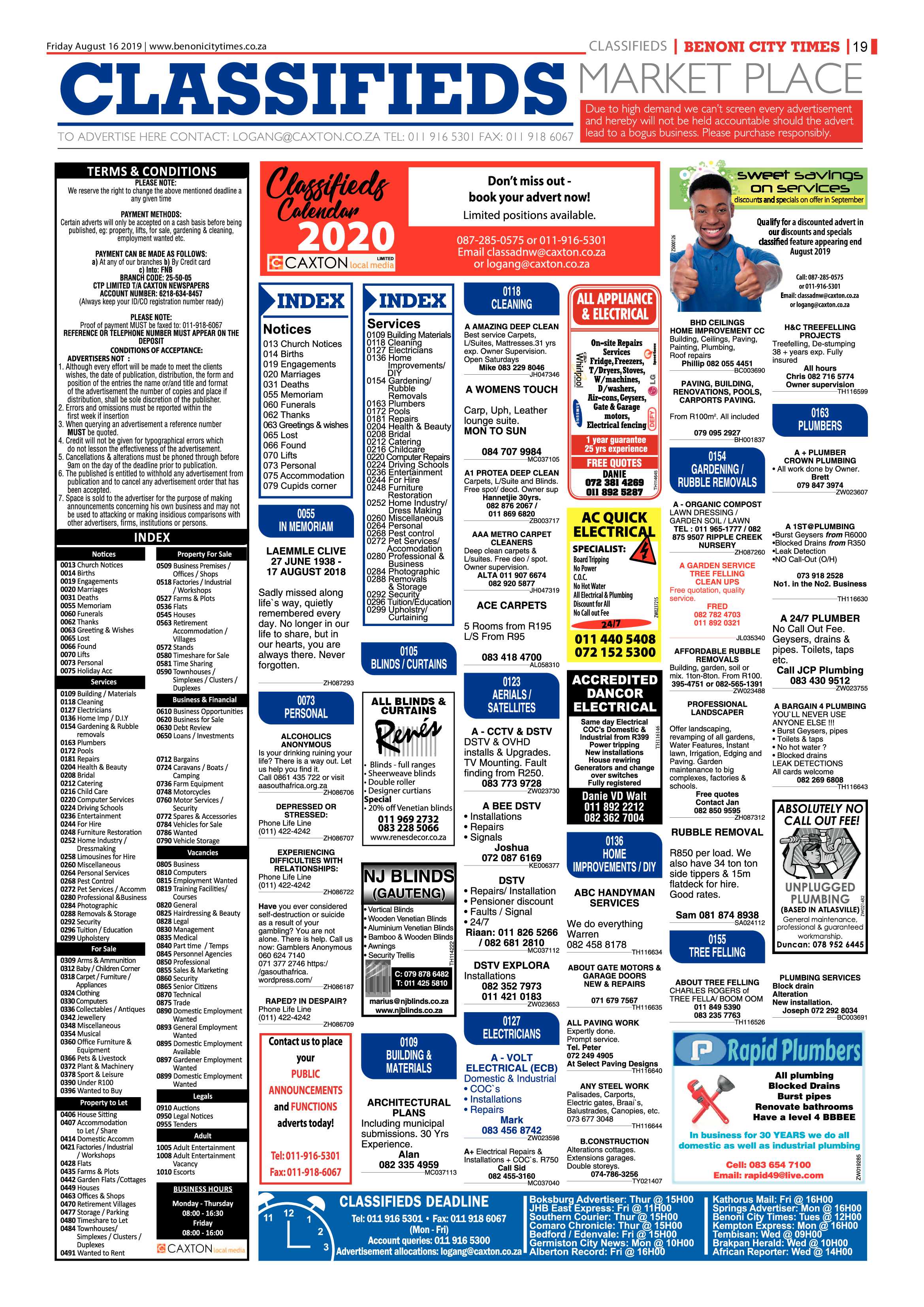 Benoni City Times 15 August 2019 page 19
