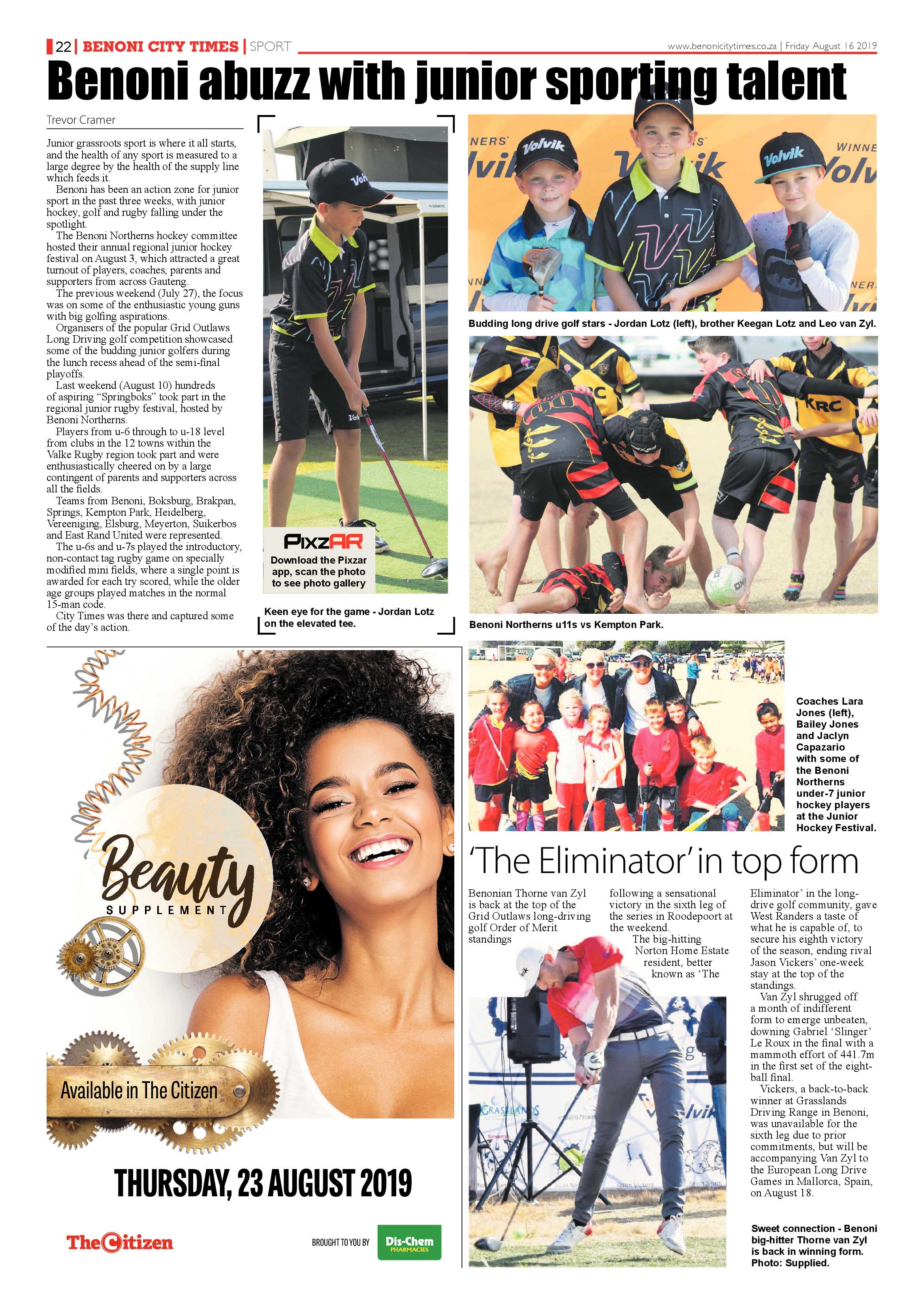 Benoni City Times 15 August 2019 page 22