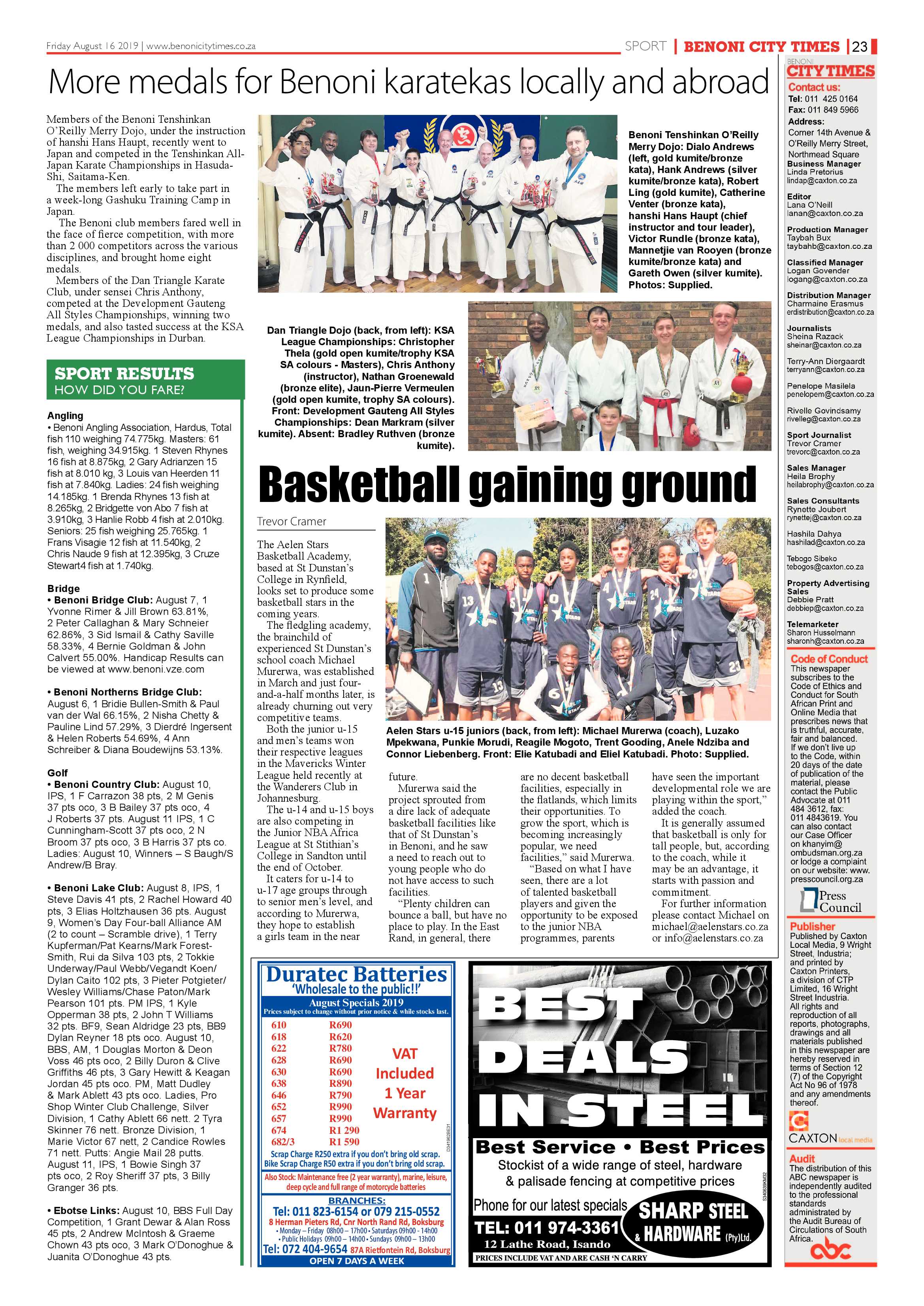 Benoni City Times 15 August 2019 page 23