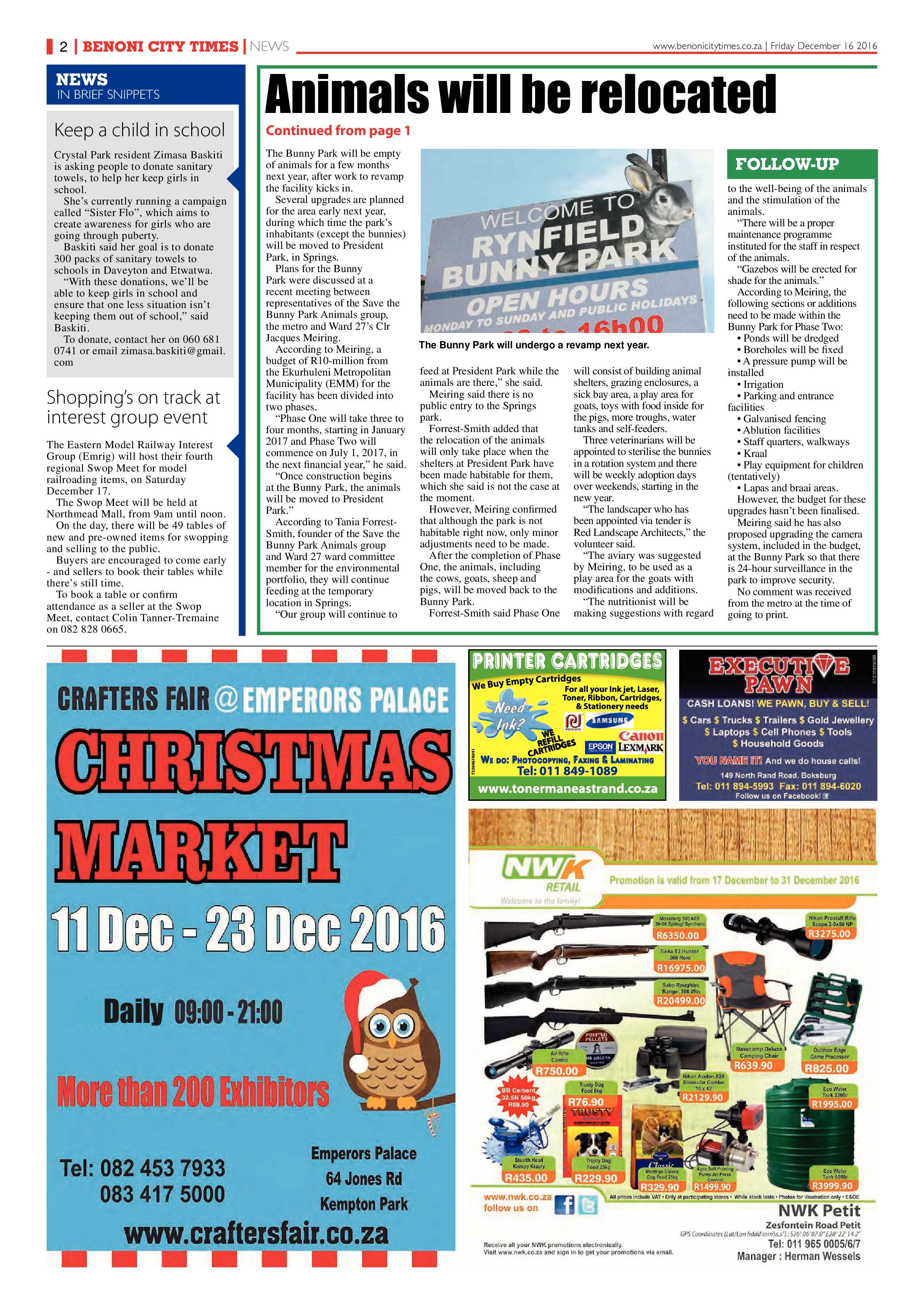 Benoni City Times 15 December page 2