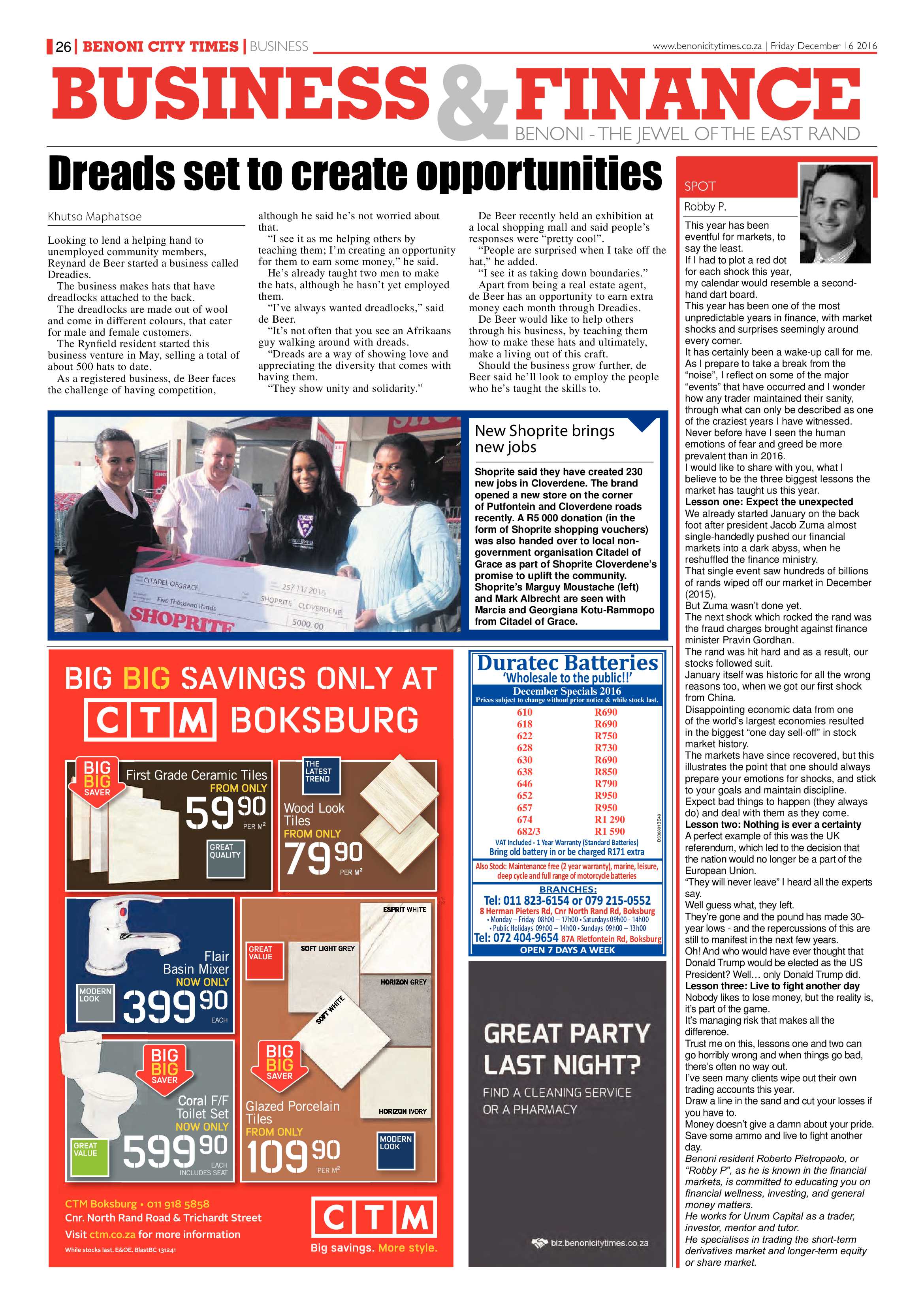 Benoni City Times 15 December page 26